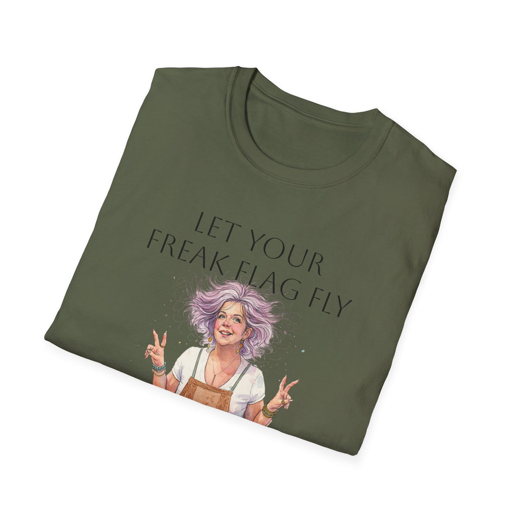 T‑Shirt — "Let Your Freak Flag Fly" Boho Artist Graphic Tee