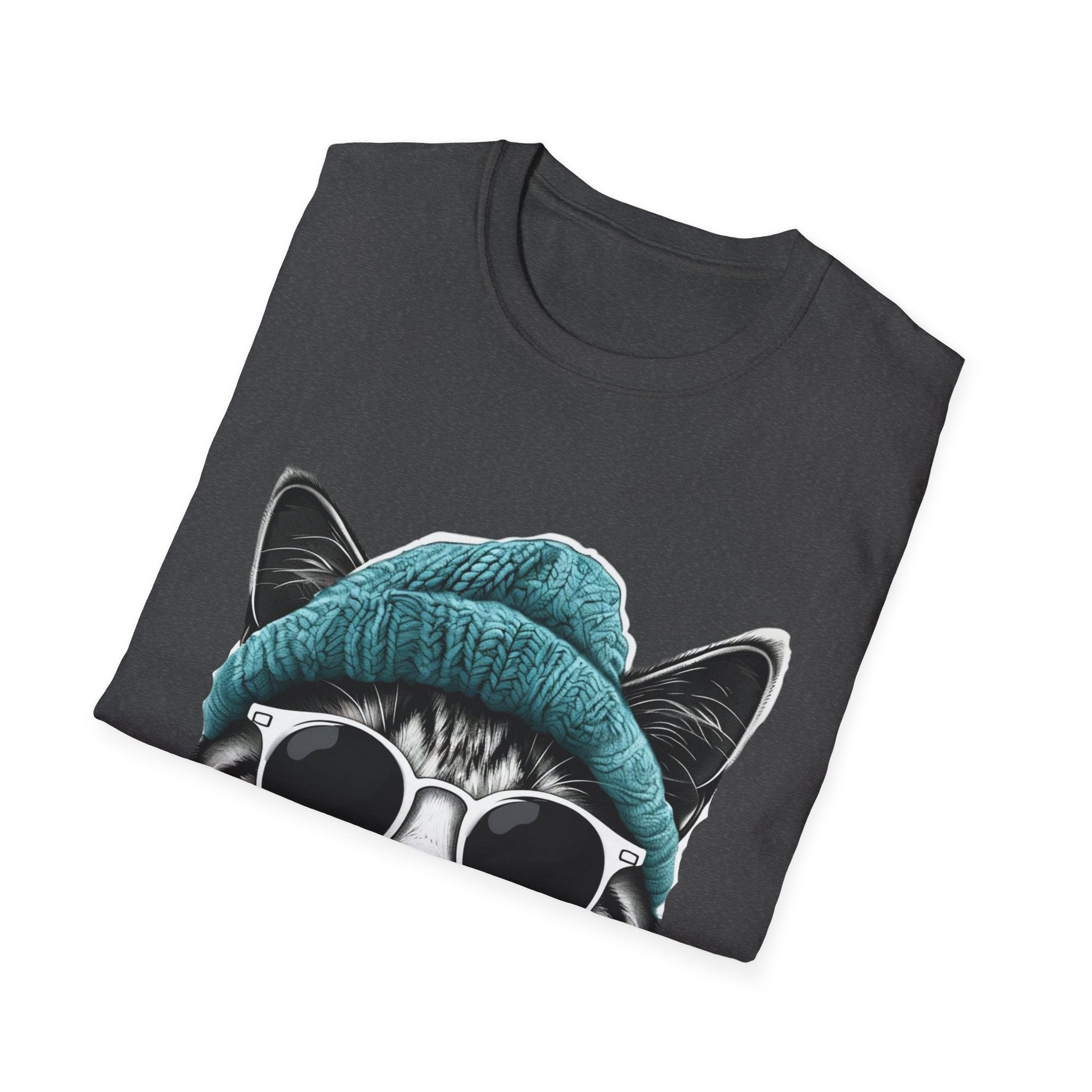 Cool cat with a Knit Cap Cat lovers gift unisex tshirt