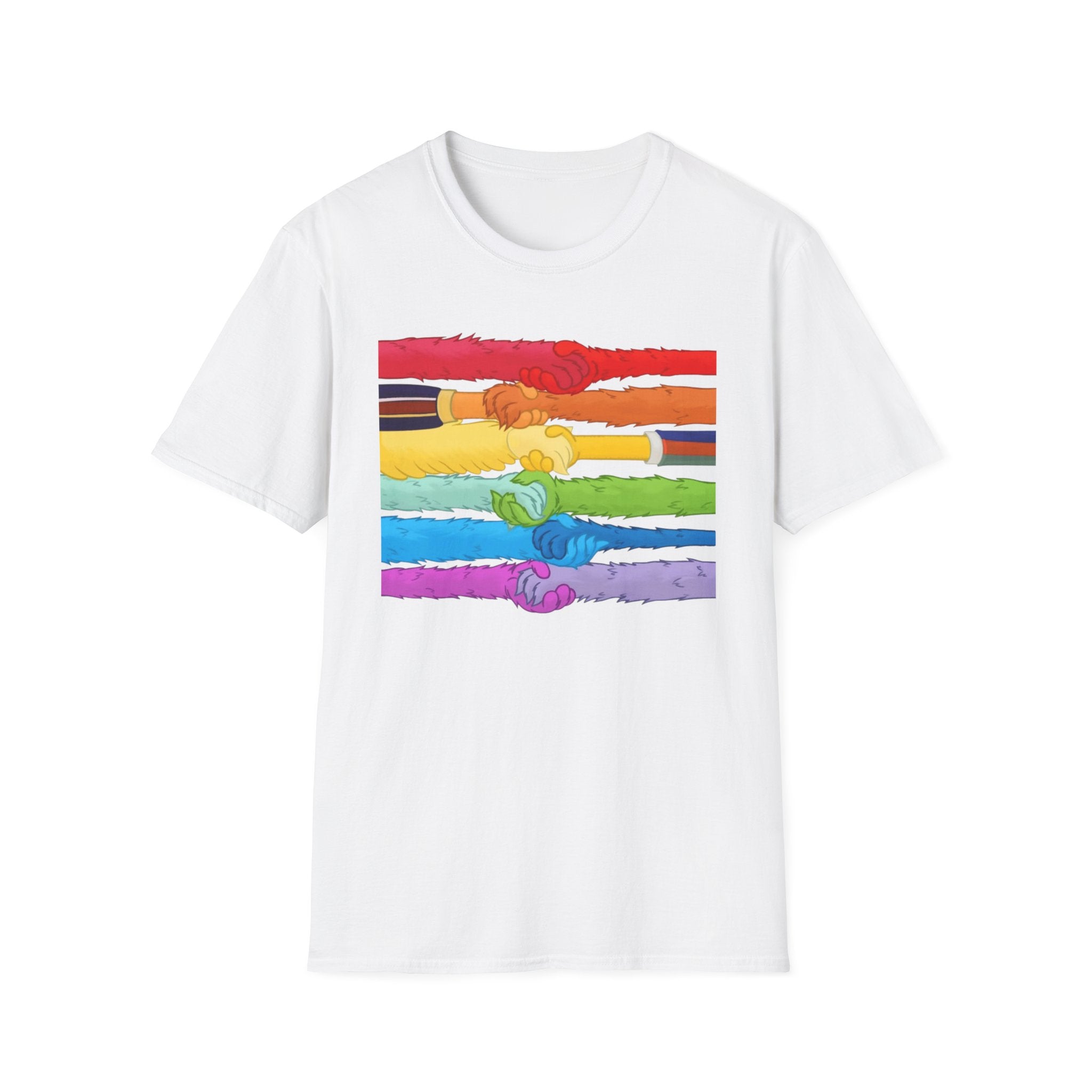 Pride Unity T-Shirt, Unisex Graphic Tee, LGBTQ+ Pride Shirt, Colorful Equality Apparel, Rainbow Friendship Tee, Support & Celebrate