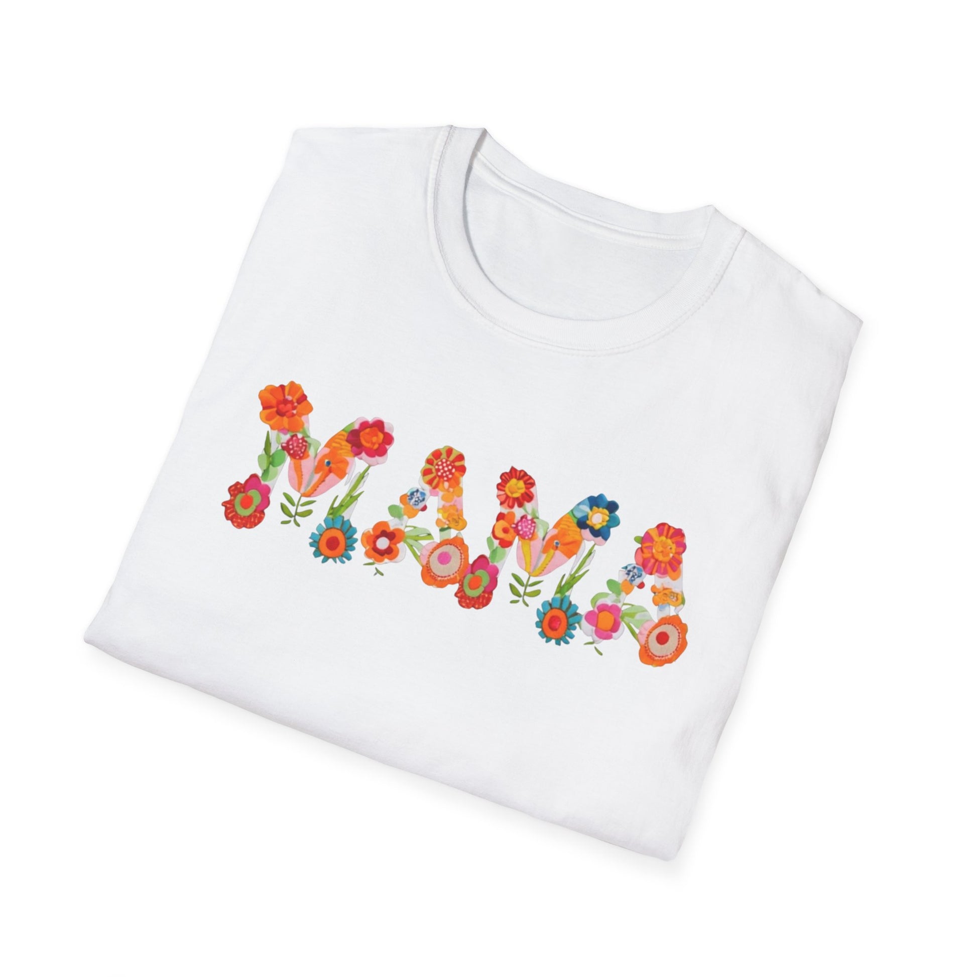 Floral Mama T-Shirt, Mother's Gift, Unisex Tee, Spring Fashion, Handmade Shirt, Gift for Mom, Cute Floral Tee new mom gift