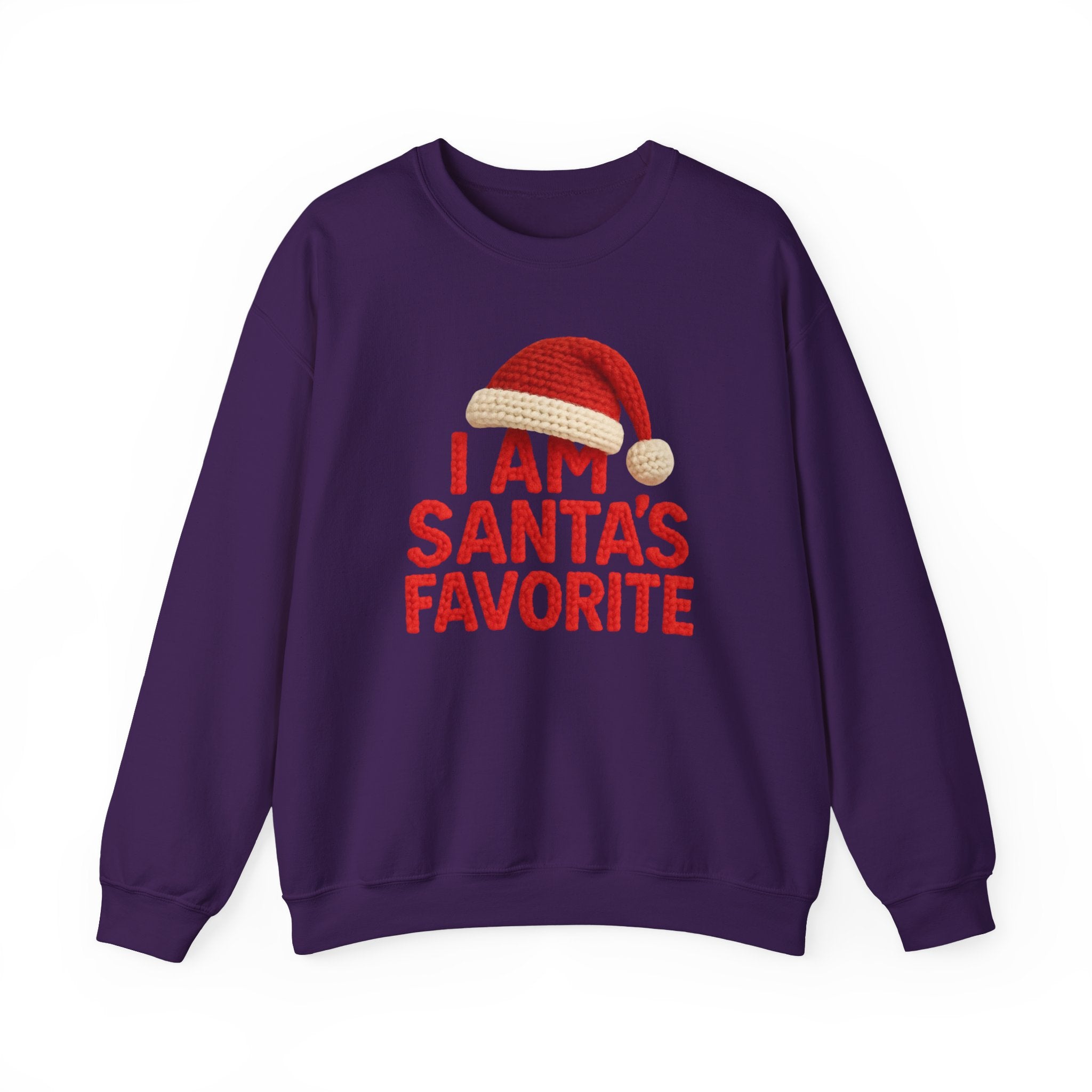 Christmas Sweatshirt - "I Am Santa's Favorite" Festive Crewneck printed