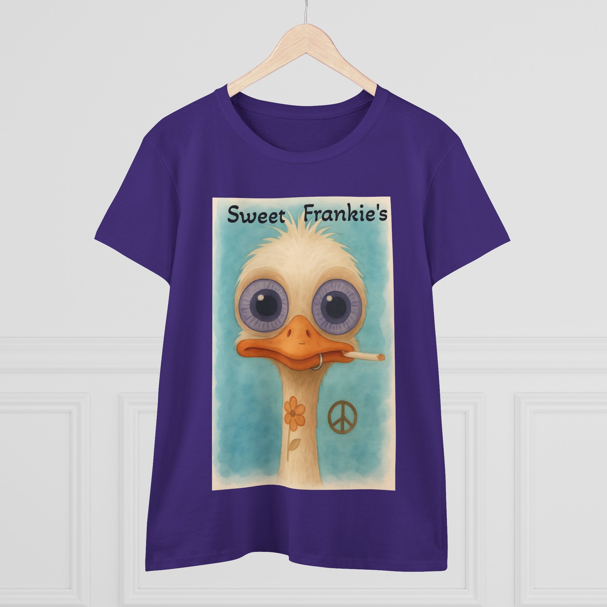 T-Shirt, Sweet Frankies Ostrich Graphic Tee, Funny Tee, Women's Graphic Shirt, Gift for Her, Women's Cotton Shirt social justice wear