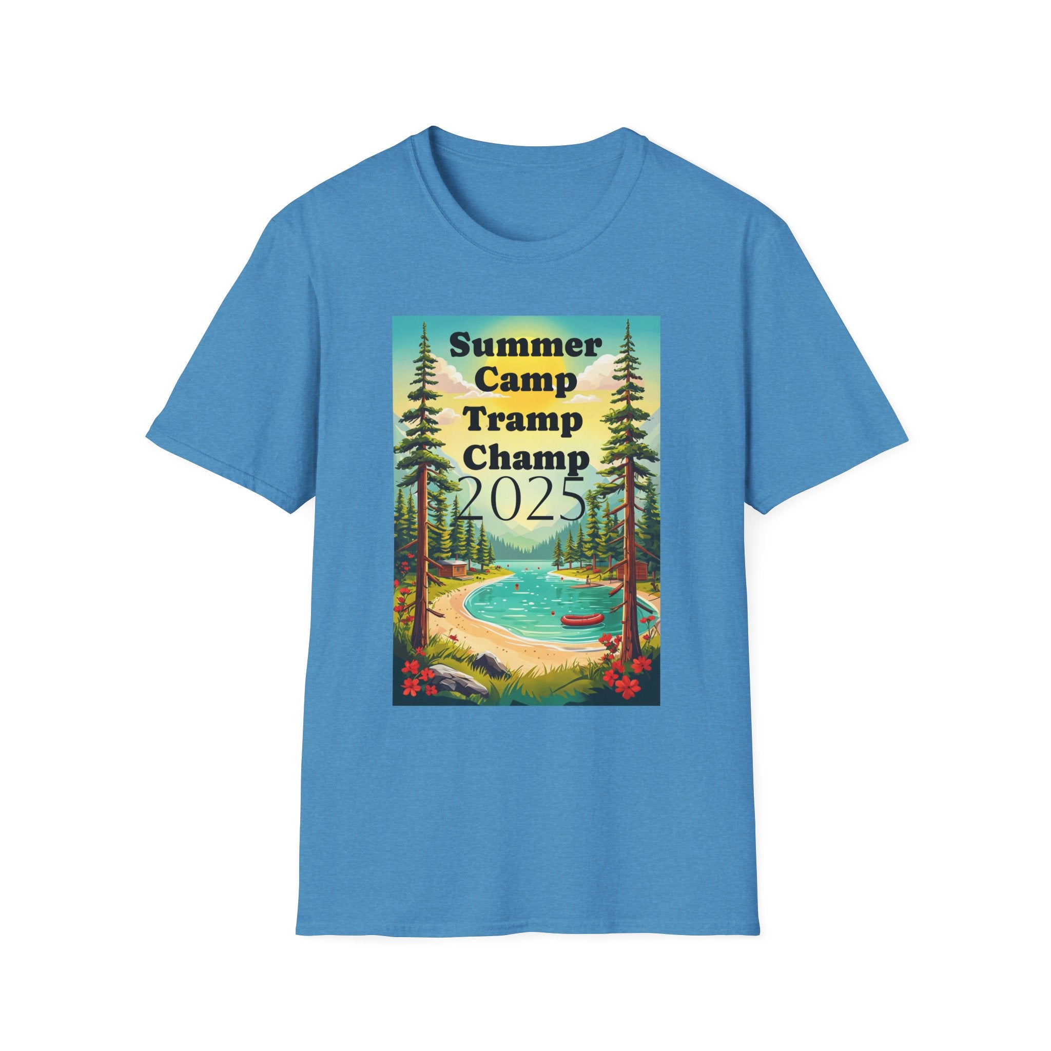 Unisex Summer Camp T-Shirt, Fun Camp Tee, Outdoor Adventure Shirt, Camping Gift, Tramp Champ Apparel, 2025 Summer Tees