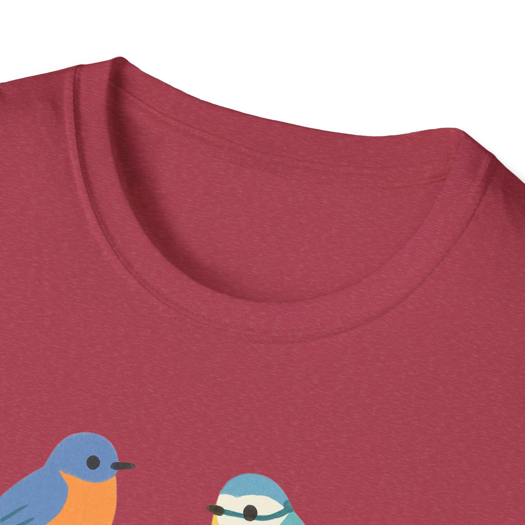Bird Nerd Unisex Softstyle T-Shirt, Perfect for Bird Lovers, Nature Enthusiasts, Gift for Birdwatchers, Casual Wear,  Apparel bird gift