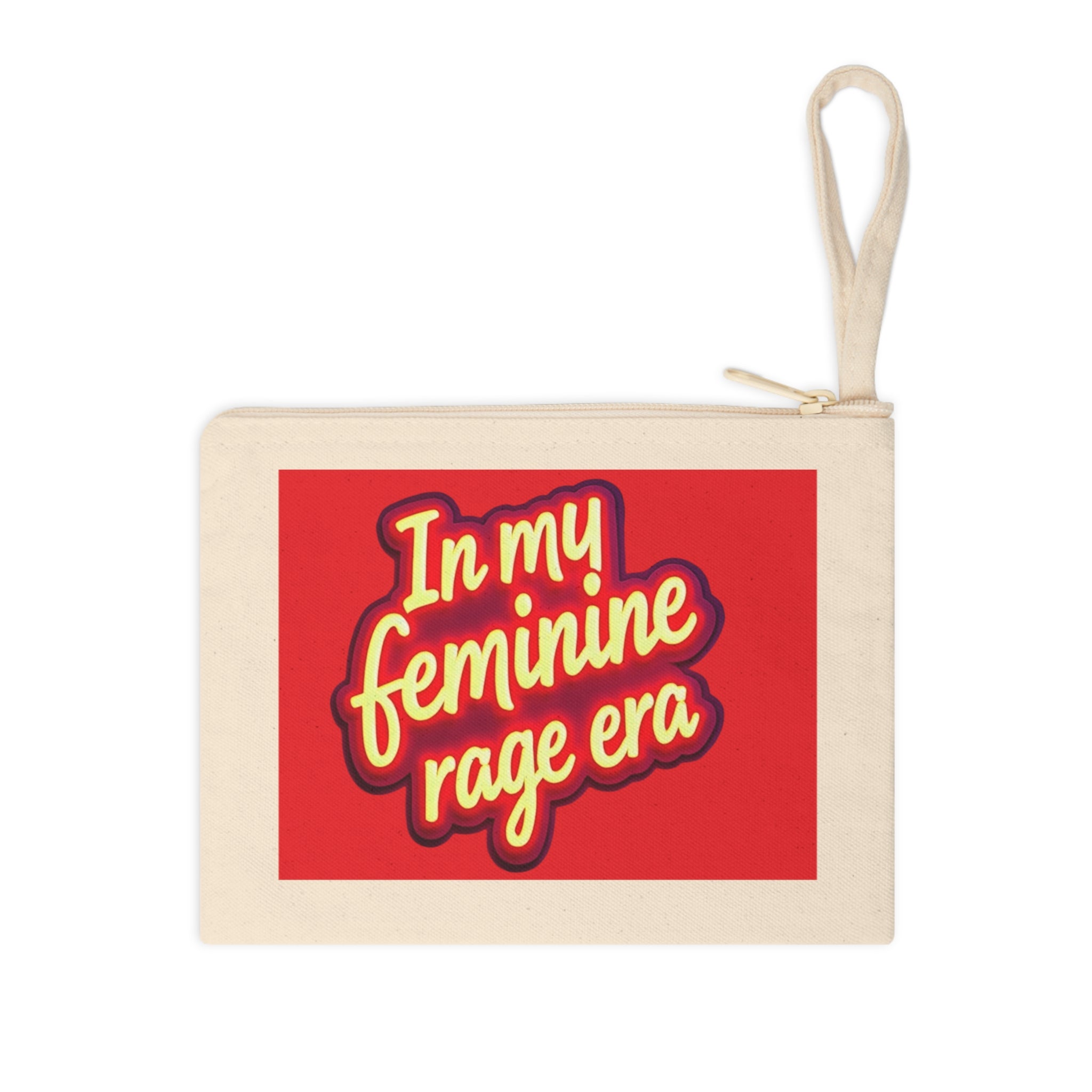 Zipper Pouch, Feminine Rage Era Accessory Bag, Makeup Bag, Cosmetic Pouch, Purse Organizer, Travel Pouch