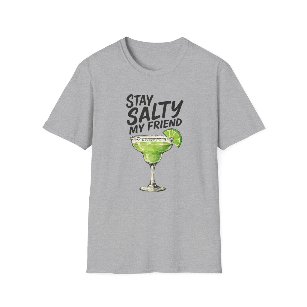 Stay Salty my friend Margarita Cocktail T-shirt, Tequila Drink Party Tee, Unisex Softstyle Top, Funny Graphic Shirt