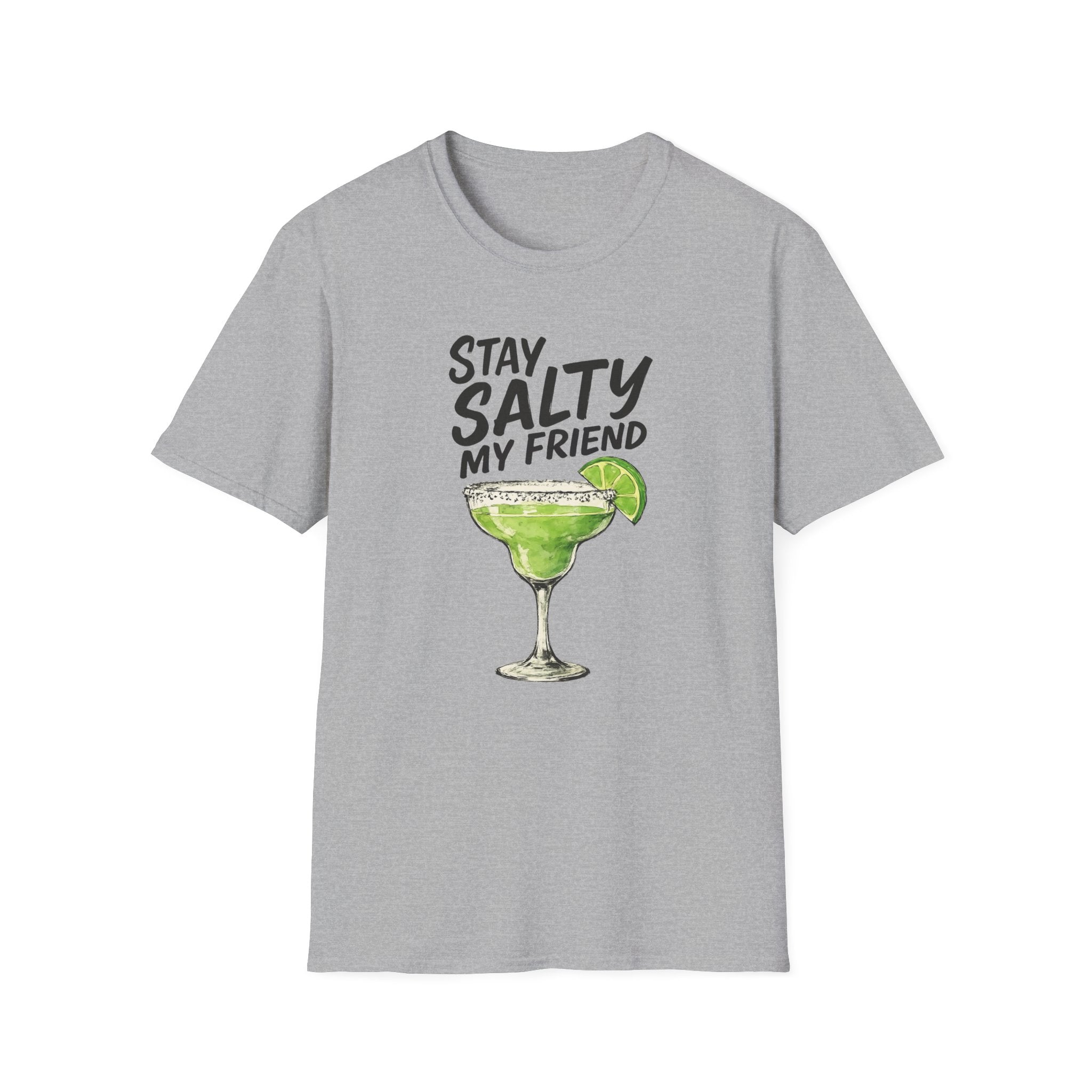 Stay Salty my friend Margarita Cocktail T-shirt, Tequila Drink Party Tee, Unisex Softstyle Top, Funny Graphic Shirt