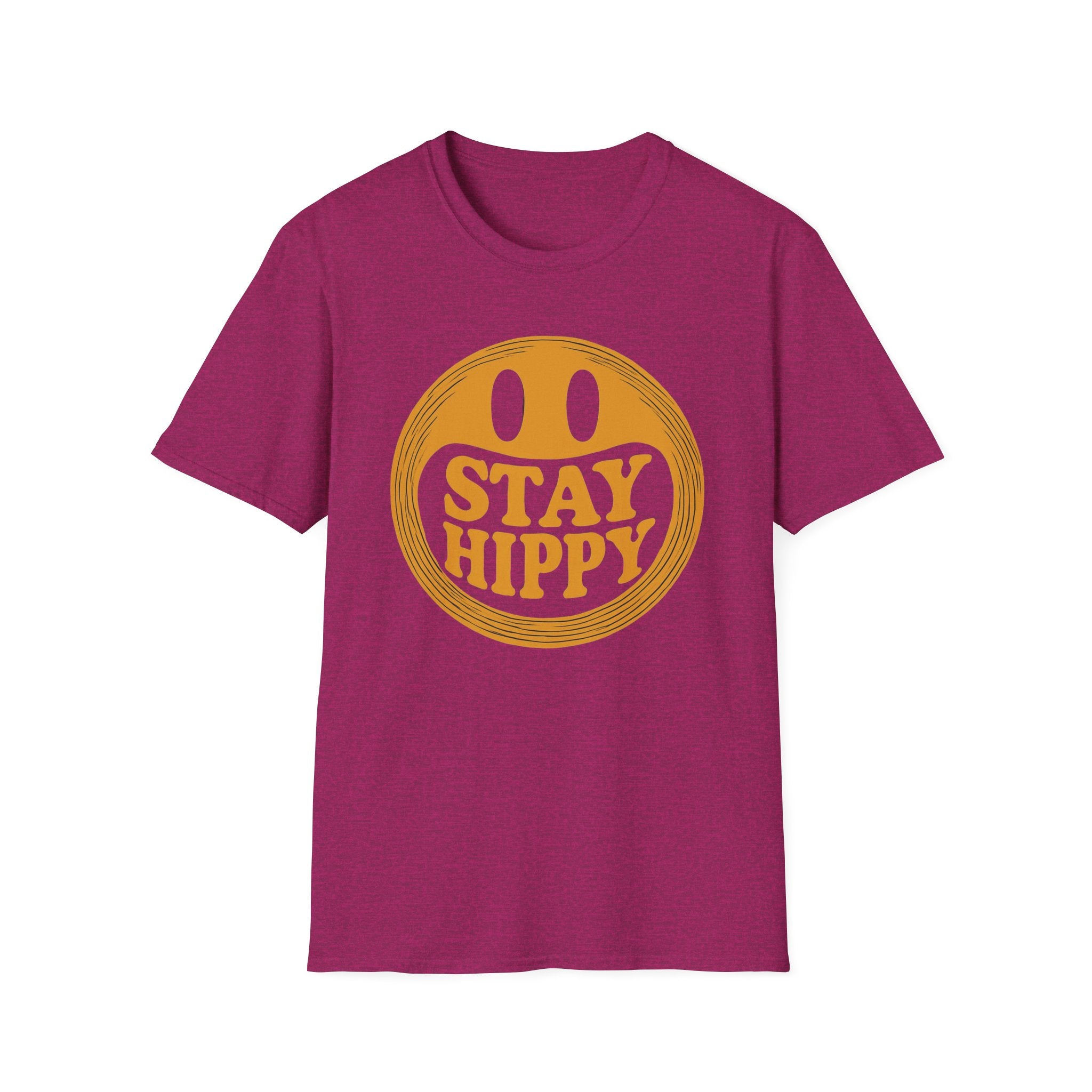 Stay Hippy Stay Happy Unisex T-Shirt, Hippie Graphic Tee, Positive Vibes Shirt, Bohemian Clothing, Festival Attire boho