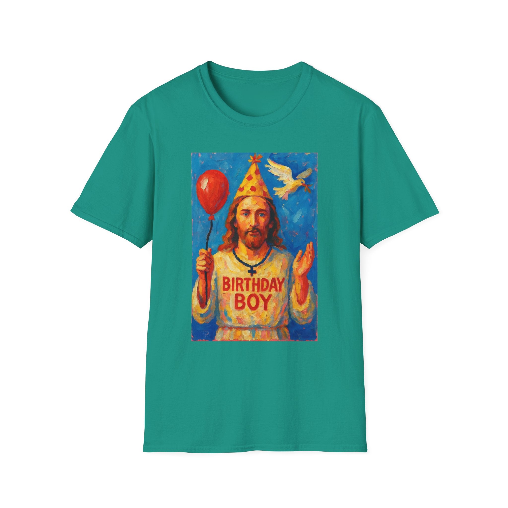 Vintage Religious Icon Birthday Boy T-Shirt Go Jesus, it’s your birthday!