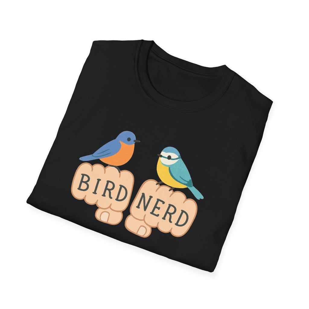 Bird Nerd Unisex Softstyle T-Shirt, Perfect for Bird Lovers, Nature Enthusiasts, Gift for Birdwatchers, Casual Wear,  Apparel bird gift