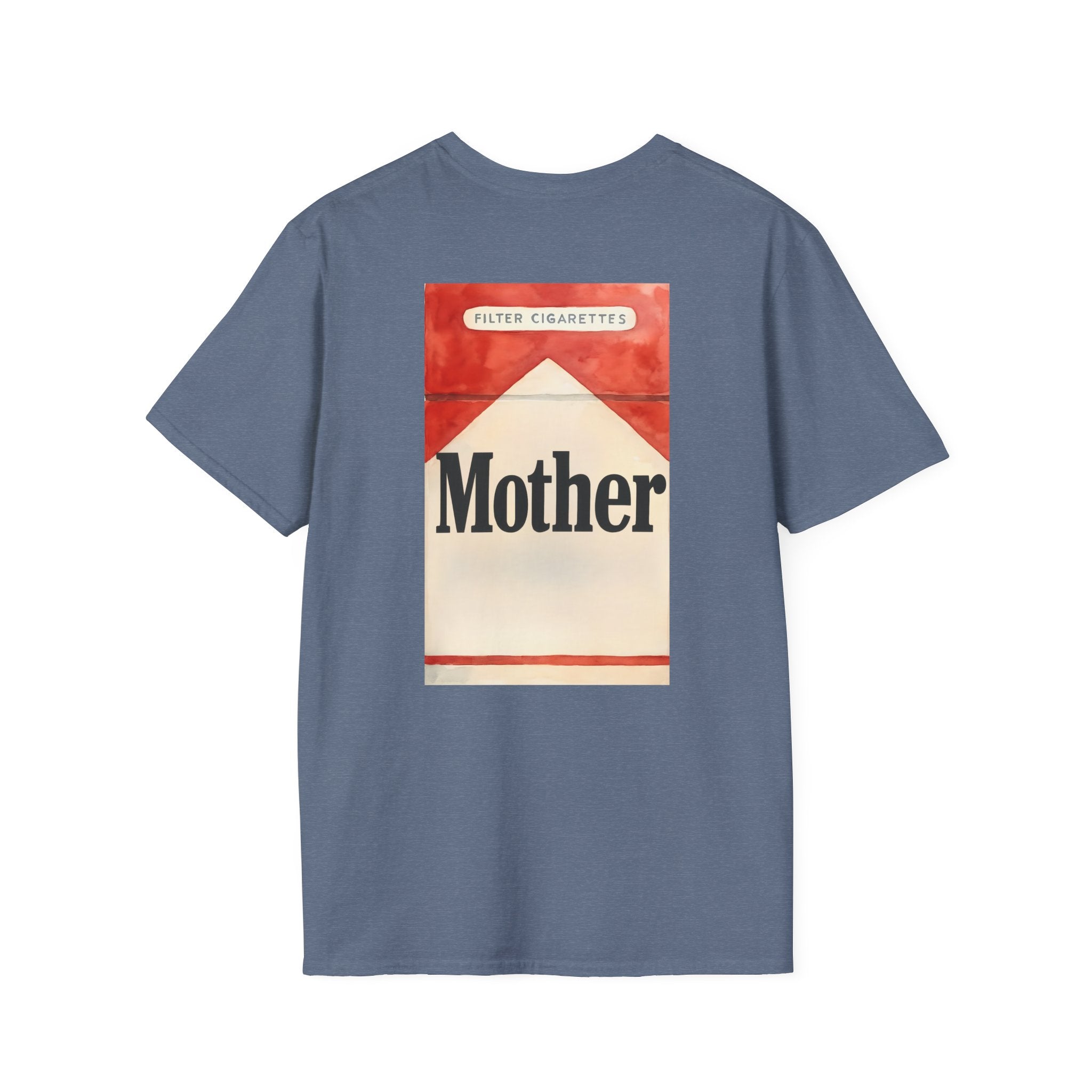 Vintage Cigarette Pack Unisex T-Shirt printed on back