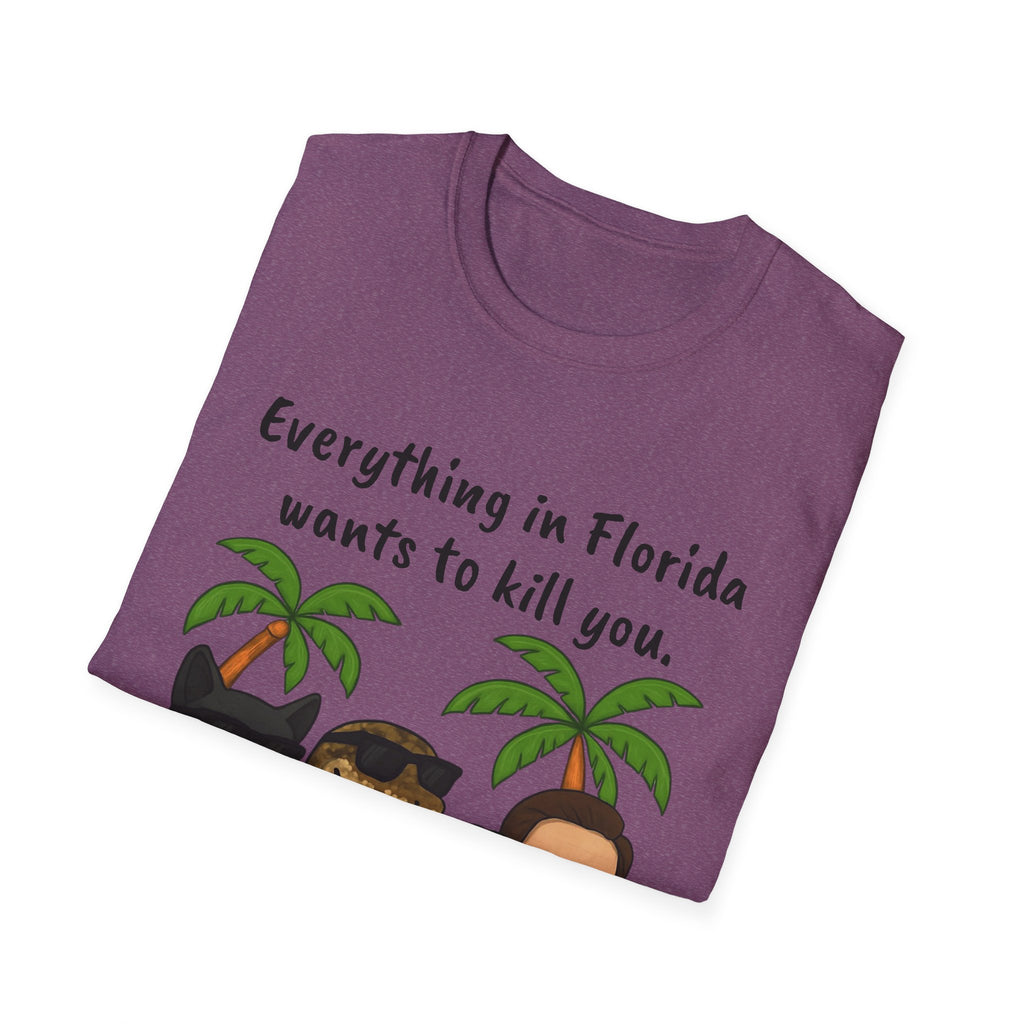 Florida wants to kill you T-Shirt, Funny Graphic Tee, Sarcastic Unisex Top, Lightweight Shirt, Trendy State Tee, Unique Gift for Him/Her