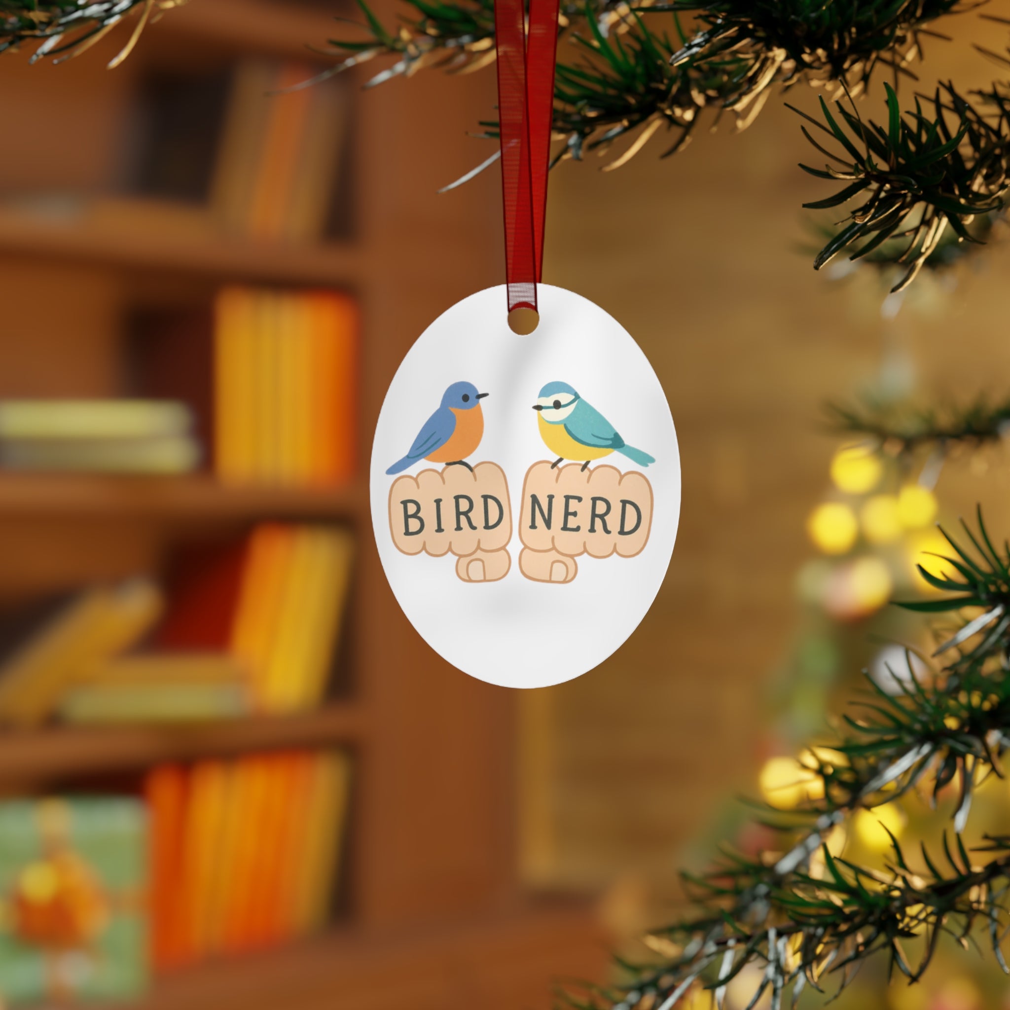 Bird Nerd Metal Ornament for Nature Lovers
