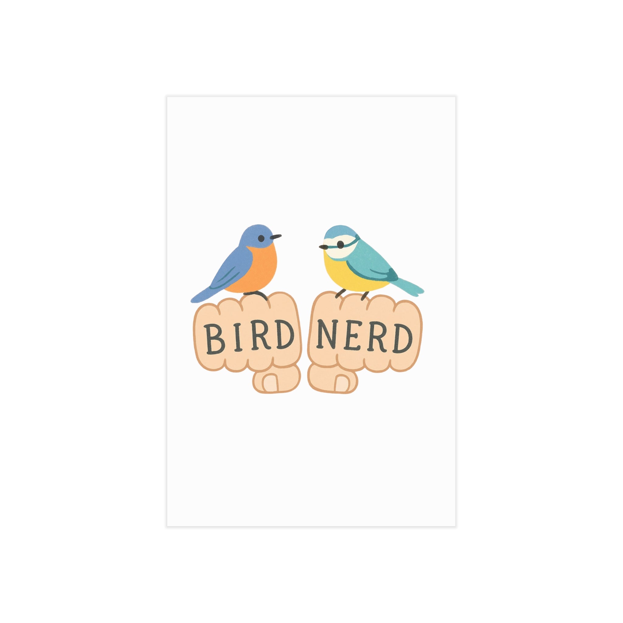 Bird Nerd Unframed Prints, Nature Lover Artwork, Bird Decor, Gift for Birdwatchers, Cute Wall Art for Home Birding gift knuckle, tattoos
