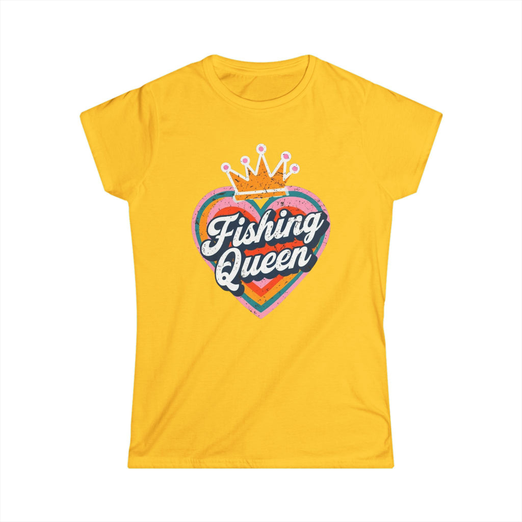 Fishing Queen Softstyle Tee - Perfect for Fishing Enthusiasts, Summer Vacation, Gifts for Her, Outdoor Adventures, Women's T-Shirt