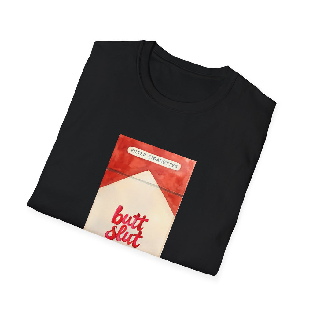 Offensive but funny Butt Slut Smoking Cigarettes Unisex Softstyle T-Shirt, Funny Tee, Inappropriate Shirt, Adult Humor Top, Graphic Tee