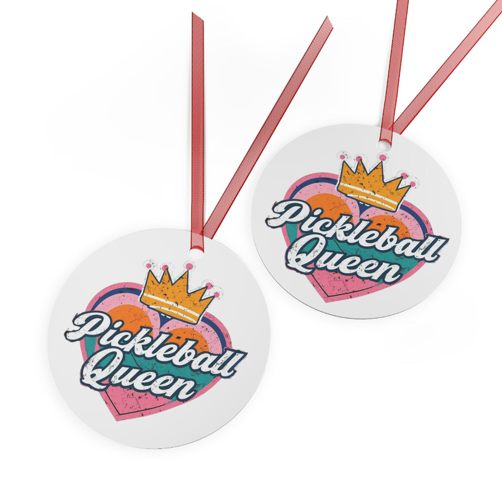 Pickleball Queen Metal Ornaments - Celebrate Your Passion for Pickleball