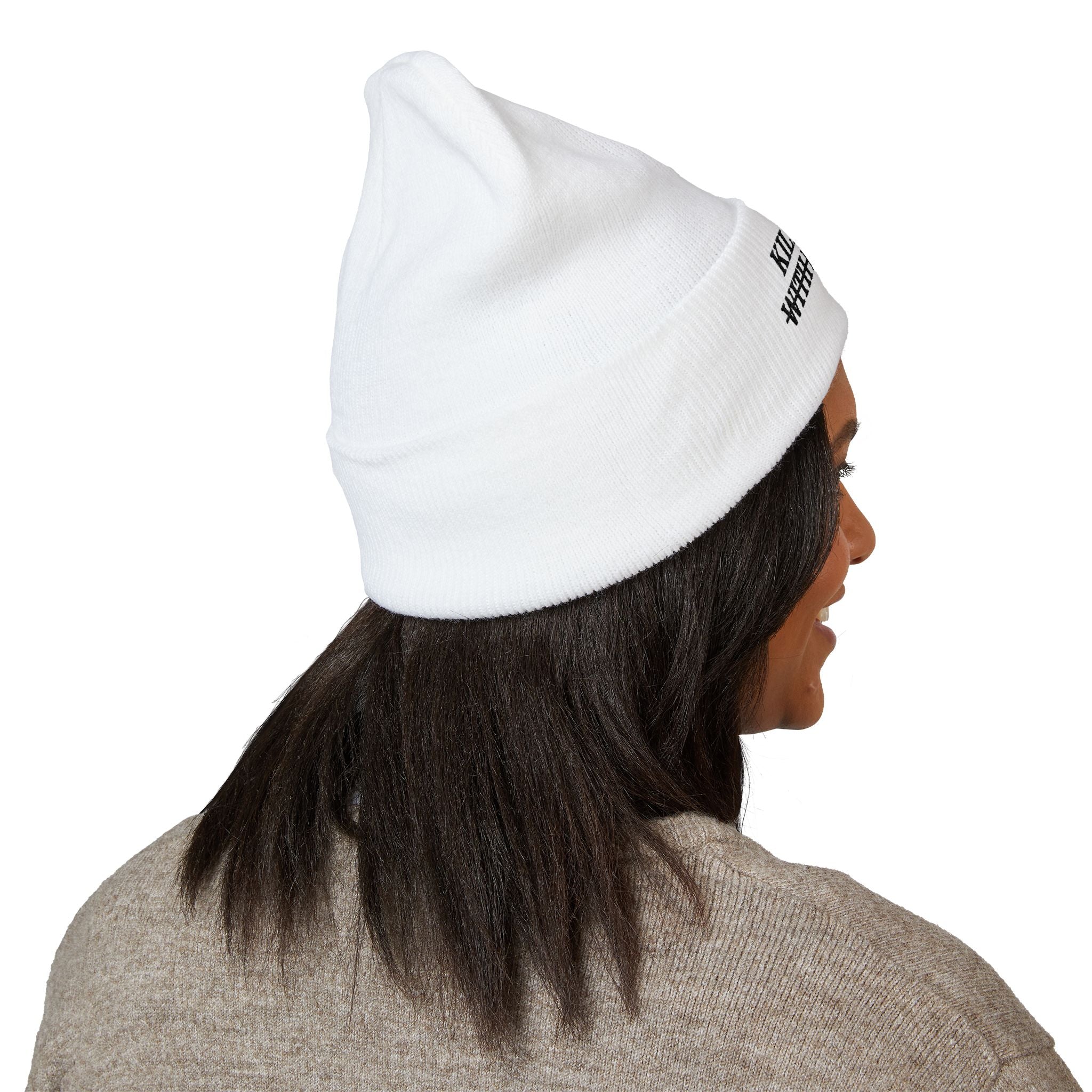 Kill Them With Kindness Embroidered Beanie — Classic Cuffed Beanie