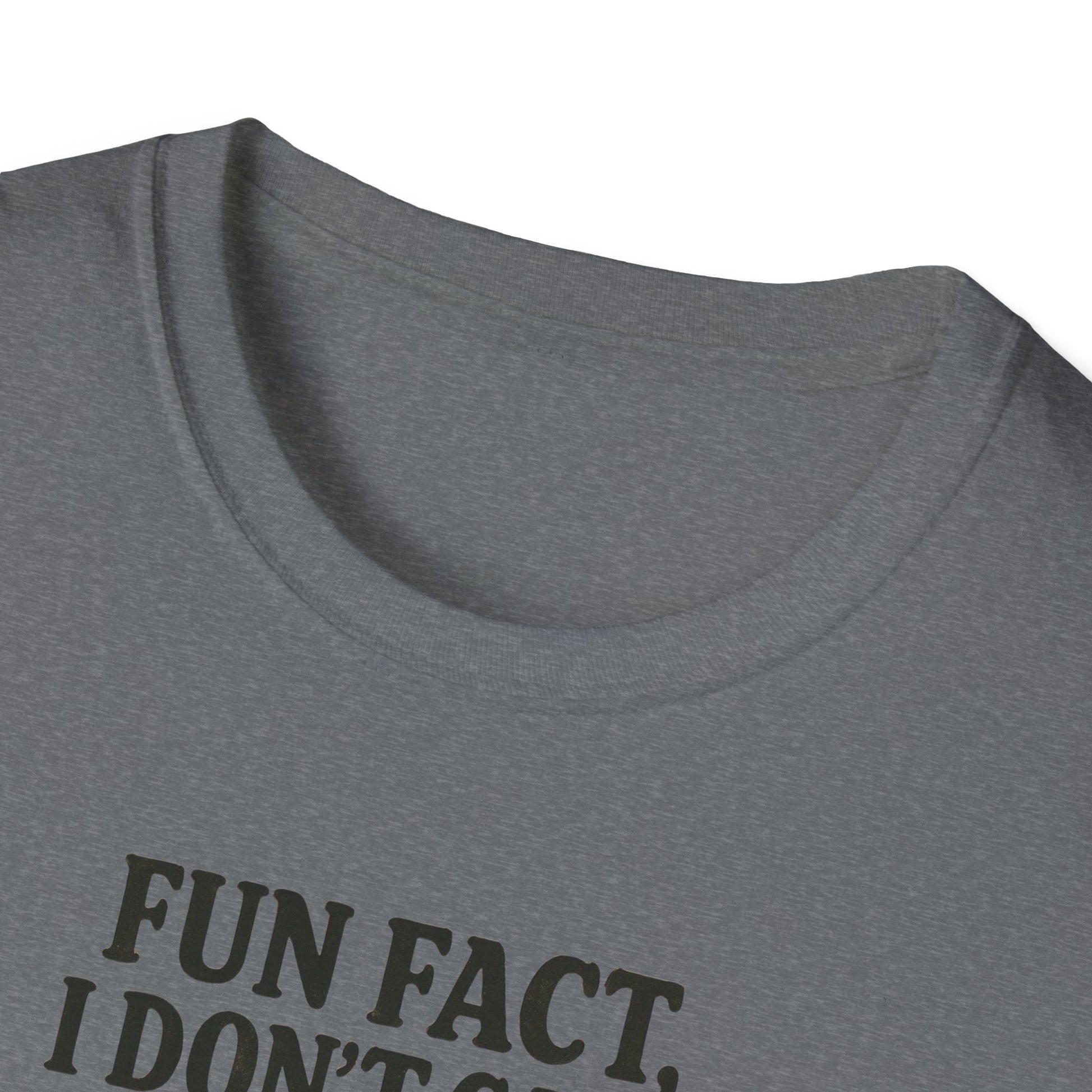 I dont care Sarcastic Cat Lover Unisex Softstyle T-Shirt, Funny Graphic Tee, Zero F's Given Animal Shirt,Humorous Tee for Cat Owners