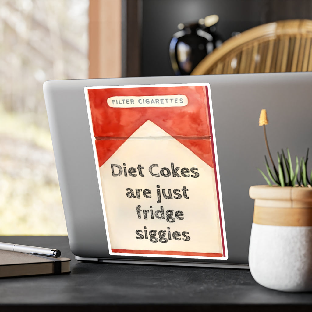 Vinyl Decal Stickers - Diet Coke Fridge Siggies, Laptop Decals, Water Bottle Decor, Car Window Stickers, Phone Case Accessories