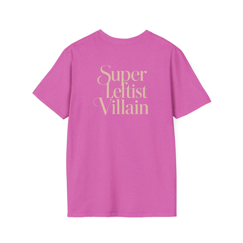Super Leftist Villain Softstyle T-Shirt, Anti Trump Activist Shirt, Political Streetwear, Leftist Peace Love Tee, Social Justice Gift
