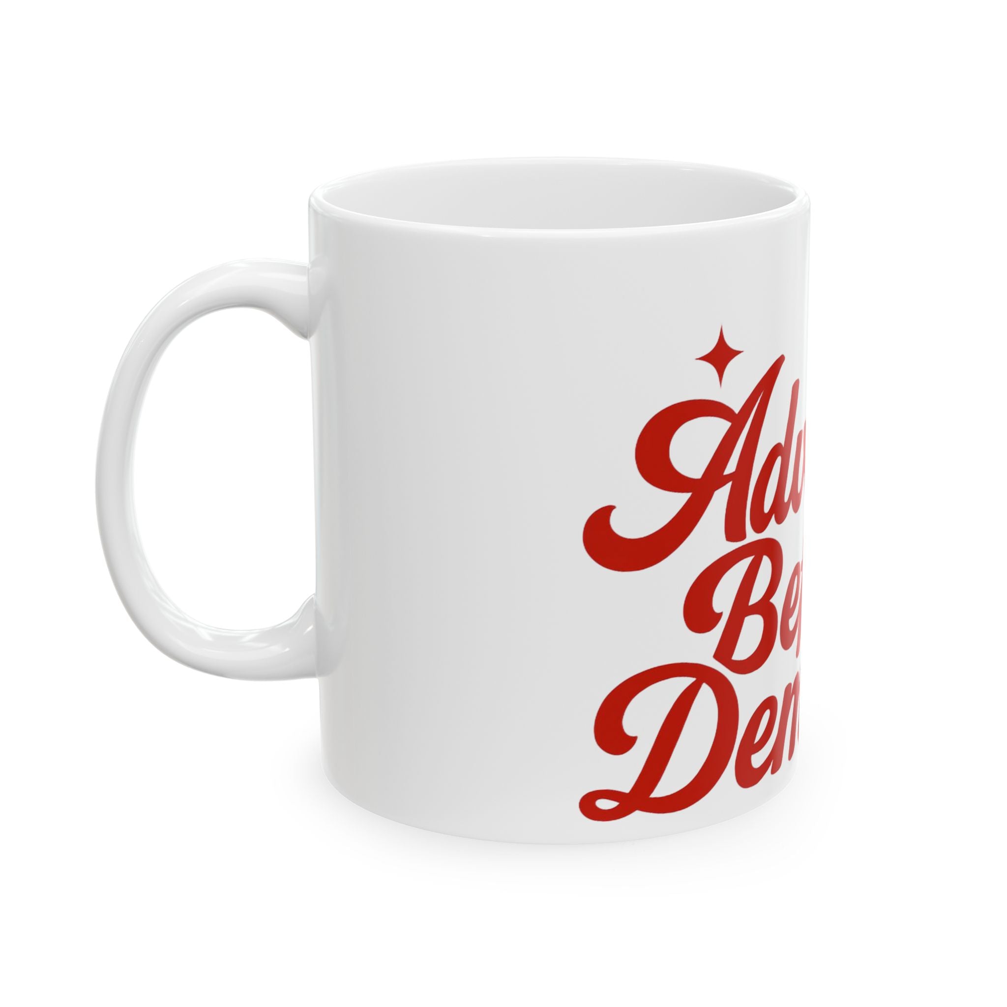 Adventure Before Dementia Ceramic Mug - Fun Gift for Caregivers, Unique Coffee Cup, Inspirational Drinkware, Cherry Design