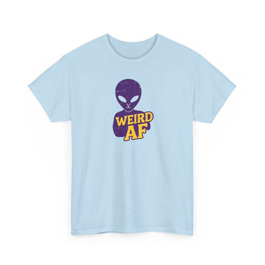 Weird AF Alien Tee, Unisex Graphic T-Shirt, Fun Casual Wear, Gift for Sci-Fi Lovers, Quirky Humor Apparel
