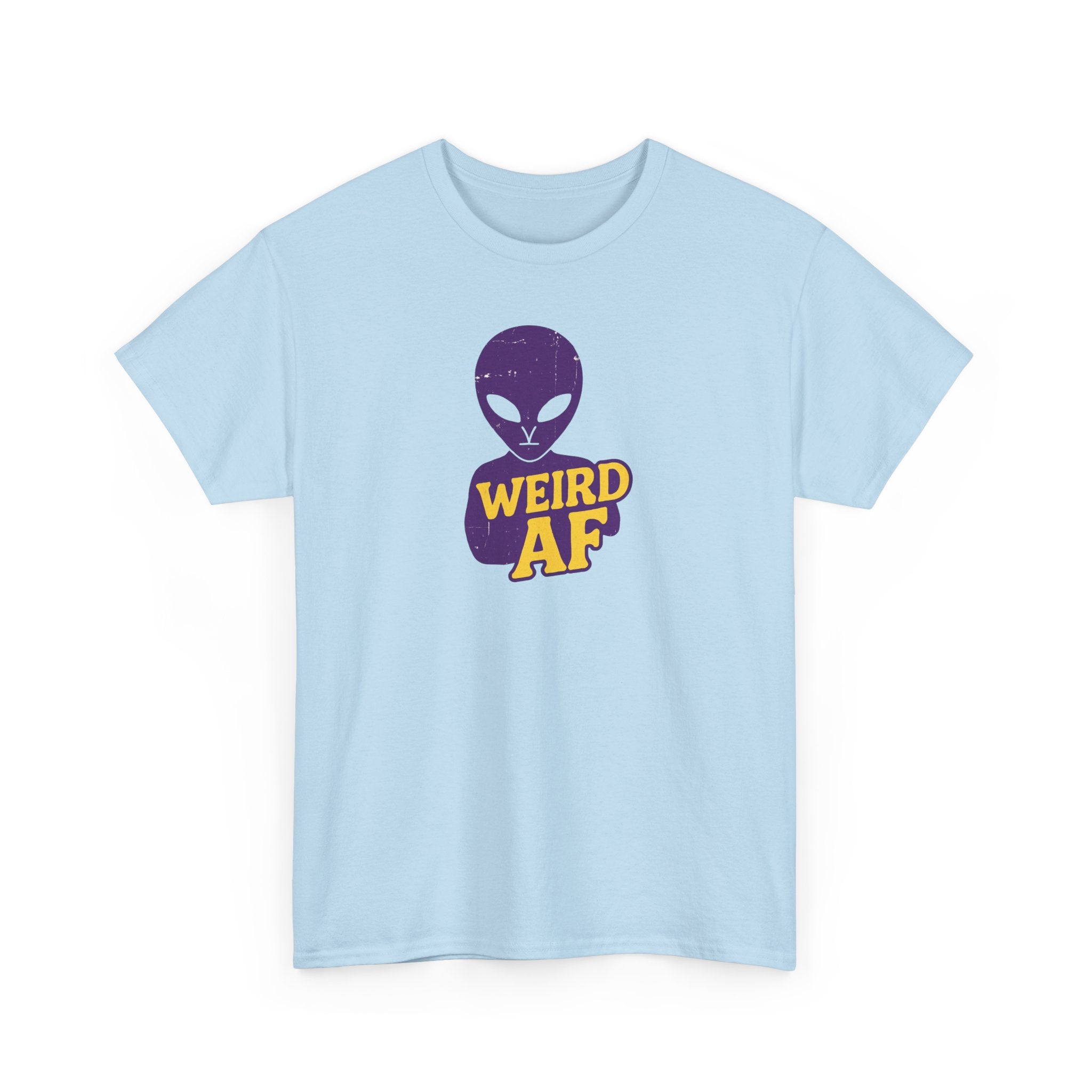Weird AF Alien Tee, Unisex Graphic T-Shirt, Fun Casual Wear, Gift for Sci-Fi Lovers, Quirky Humor Apparel