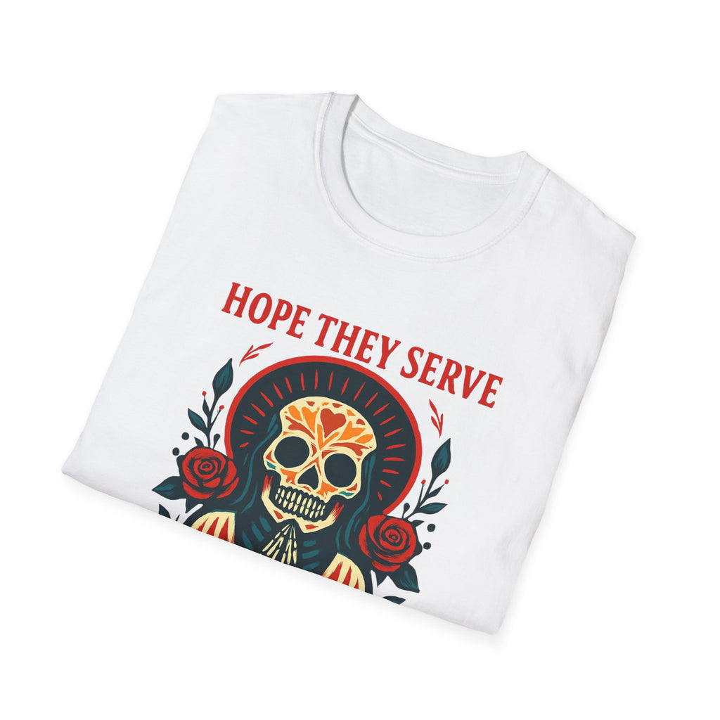 Skull T-Shirt, Funny Taco Lover Gift, Unisex Tee Hope they sell tacos in Hell.