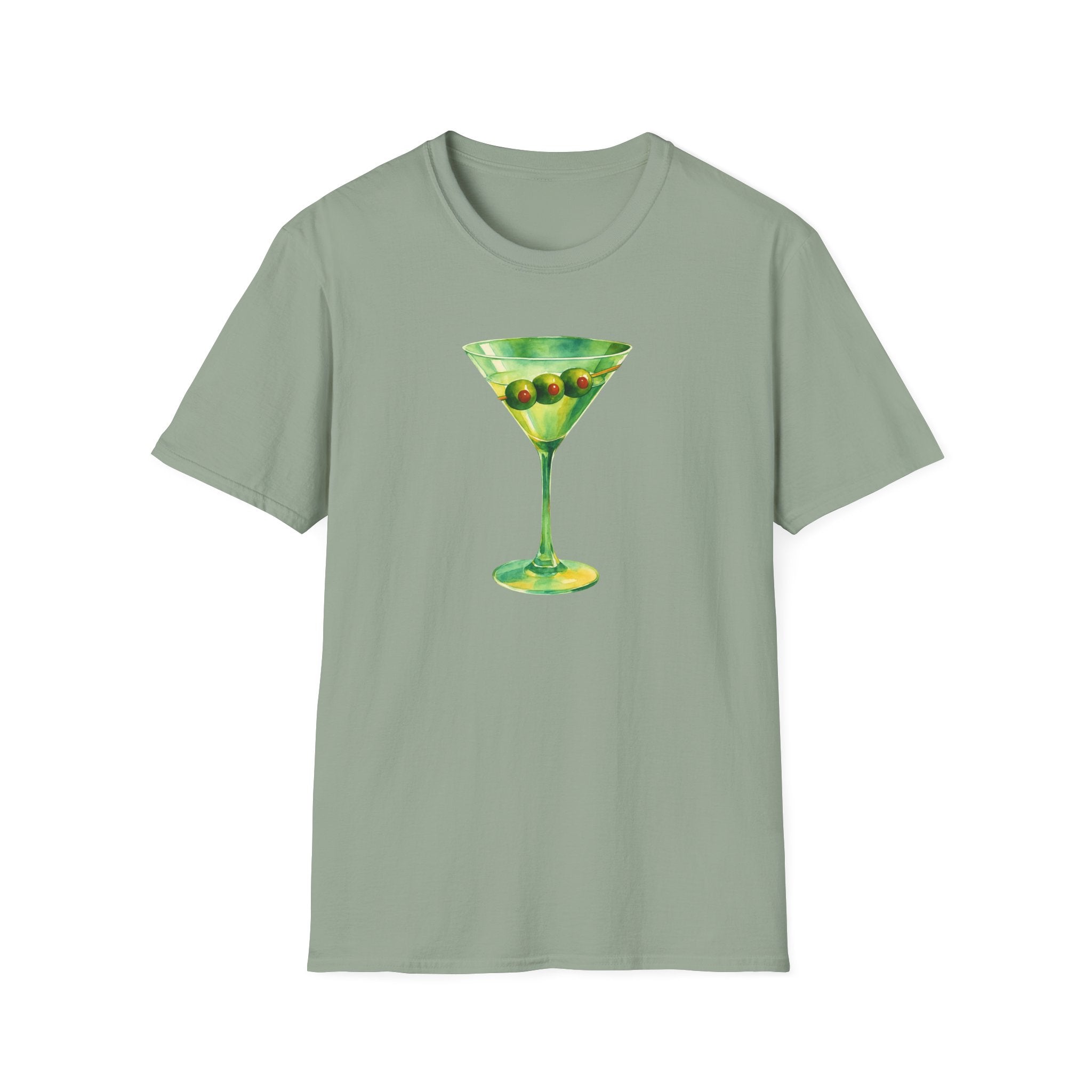 Martini Graphic T-Shirt | Unisex Softstyle Tee | Perfect for Cocktail Lovers, Parties, and Unique Gift Idea, Birthday, Summer Fun gift