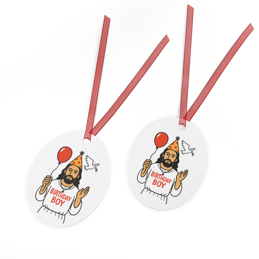 Jesus 'Birthday Boy' Metal Ornament – Religious Christmas & Birthday Keepsake