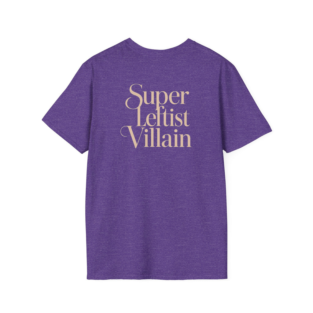 Super Leftist Villain Softstyle T-Shirt, Anti Trump Activist Shirt, Political Streetwear, Leftist Peace Love Tee, Social Justice Gift