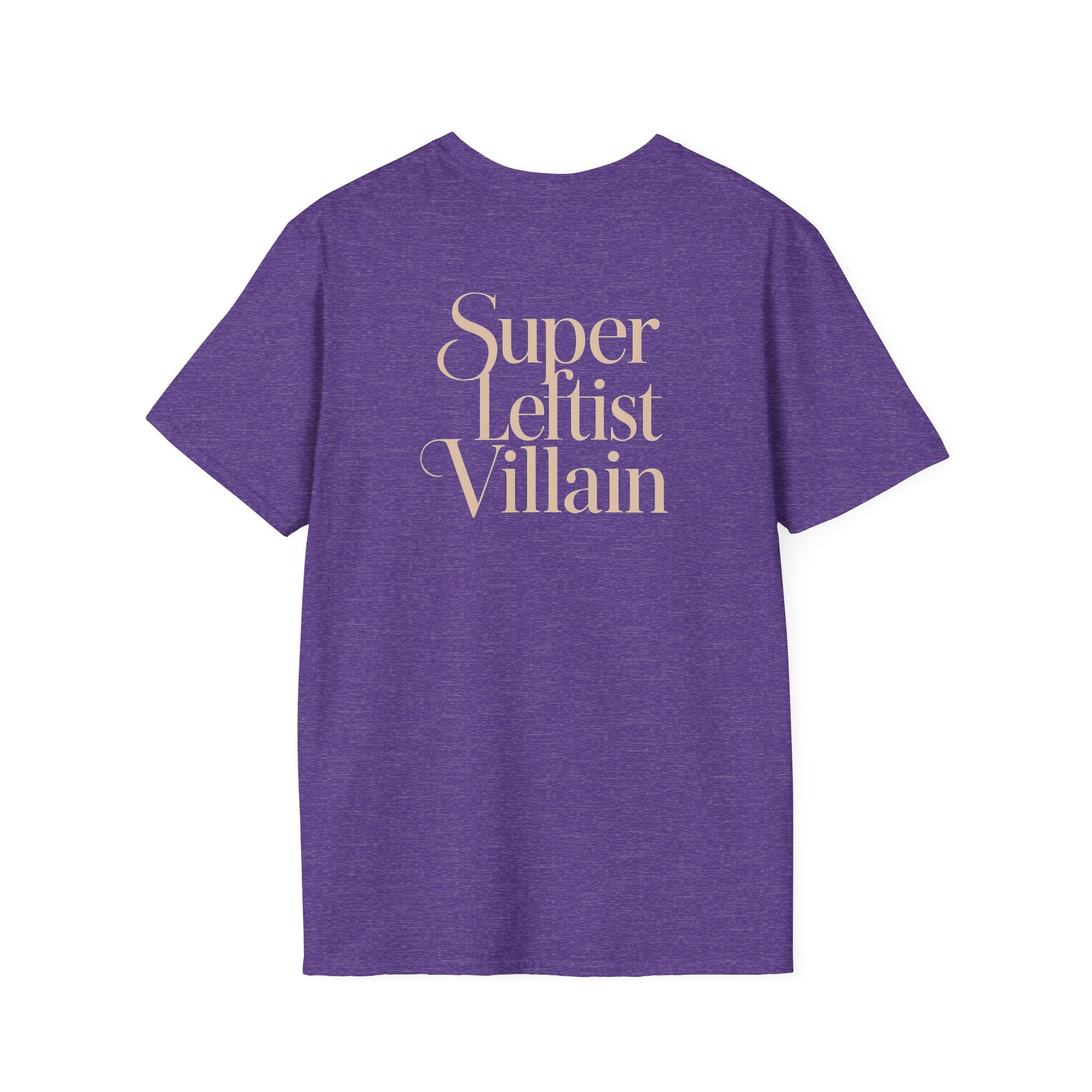 Super Leftist Villain Softstyle T-Shirt, Anti Trump Activist Shirt, Political Streetwear, Leftist Peace Love Tee, Social Justice Gift