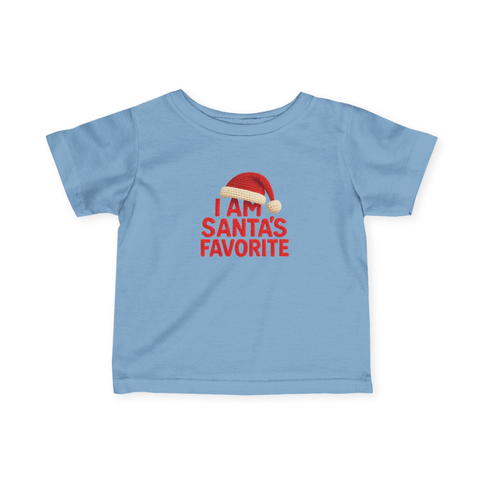 Infant Tee - "I Am Santa's Favorite" Christmas Baby Shirt