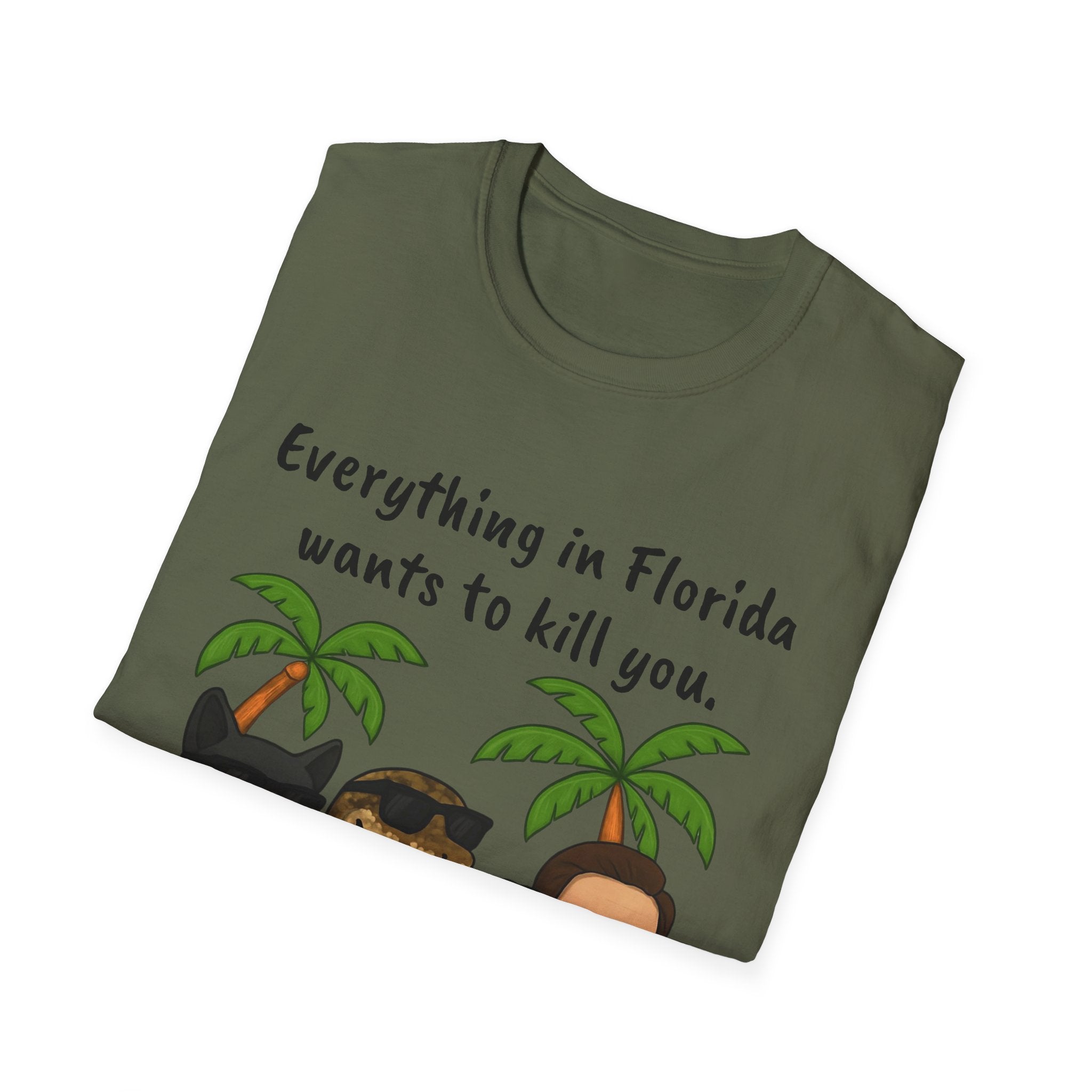 Florida wants to kill you T-Shirt, Funny Graphic Tee, Sarcastic Unisex Top, Lightweight Shirt, Trendy State Tee, Unique Gift for Him/Her