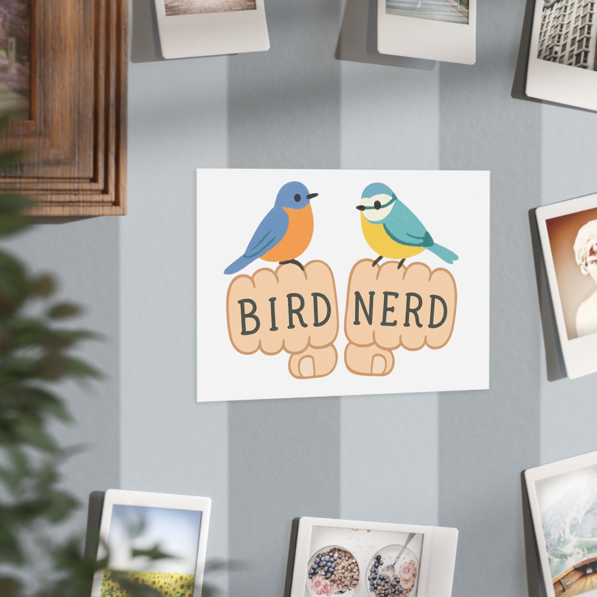 Bird Nerd Unframed Prints, Nature Lover Artwork, Bird Decor, Gift for Birdwatchers, Cute Wall Art for Home Birding gift knuckle, tattoos