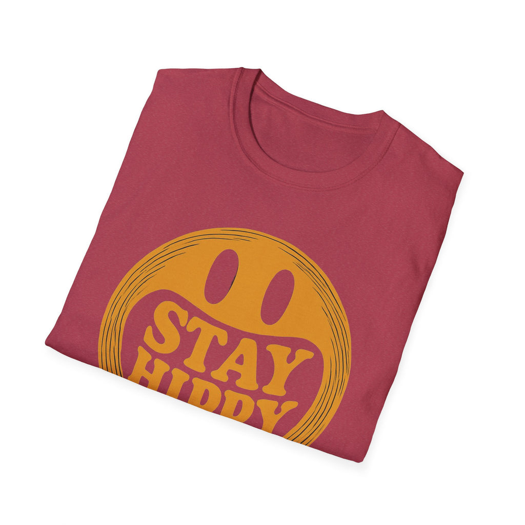 Stay Hippy Stay Happy Unisex T-Shirt, Hippie Graphic Tee, Positive Vibes Shirt, Bohemian Clothing, Festival Attire boho