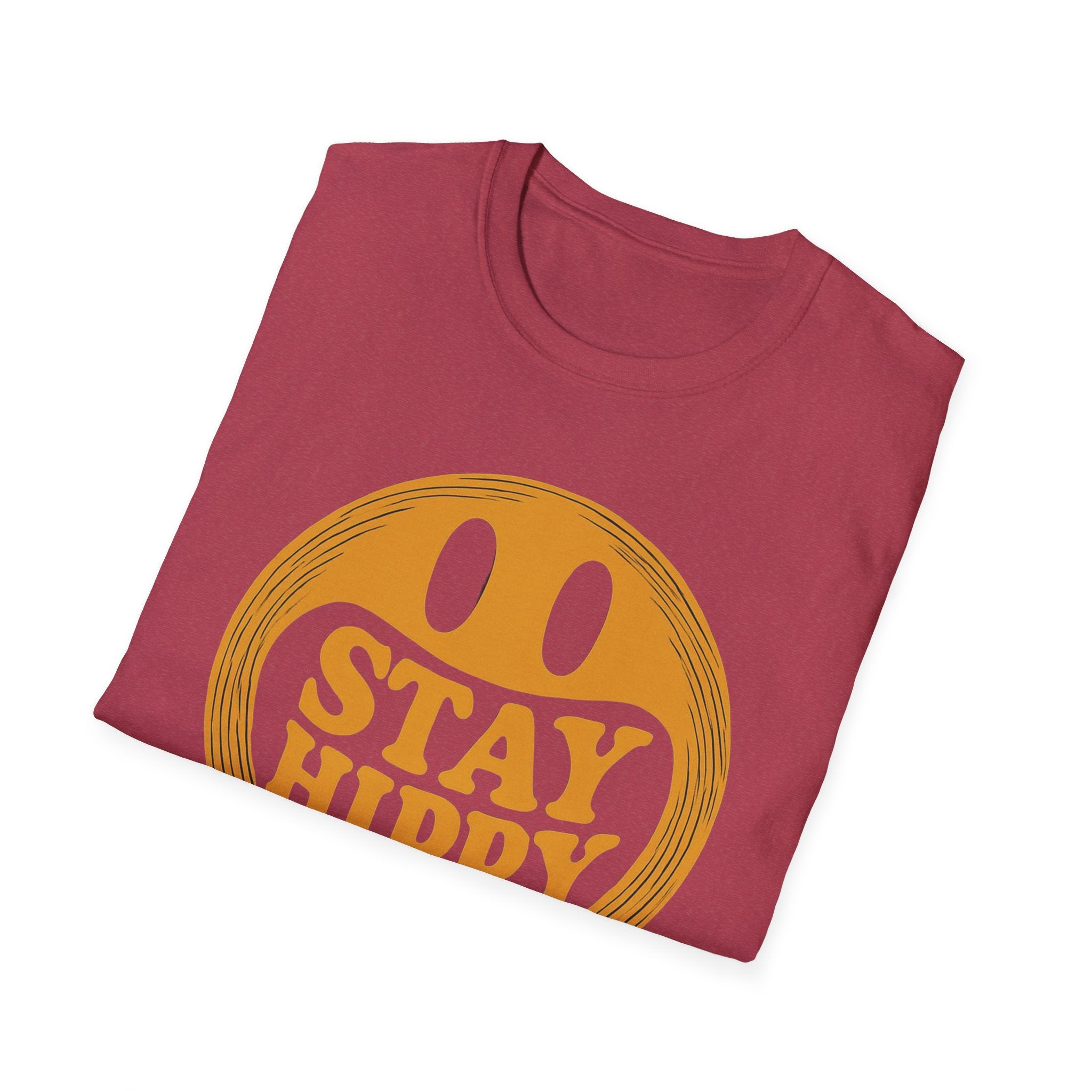 Stay Hippy Stay Happy Unisex T-Shirt, Hippie Graphic Tee, Positive Vibes Shirt, Bohemian Clothing, Festival Attire boho