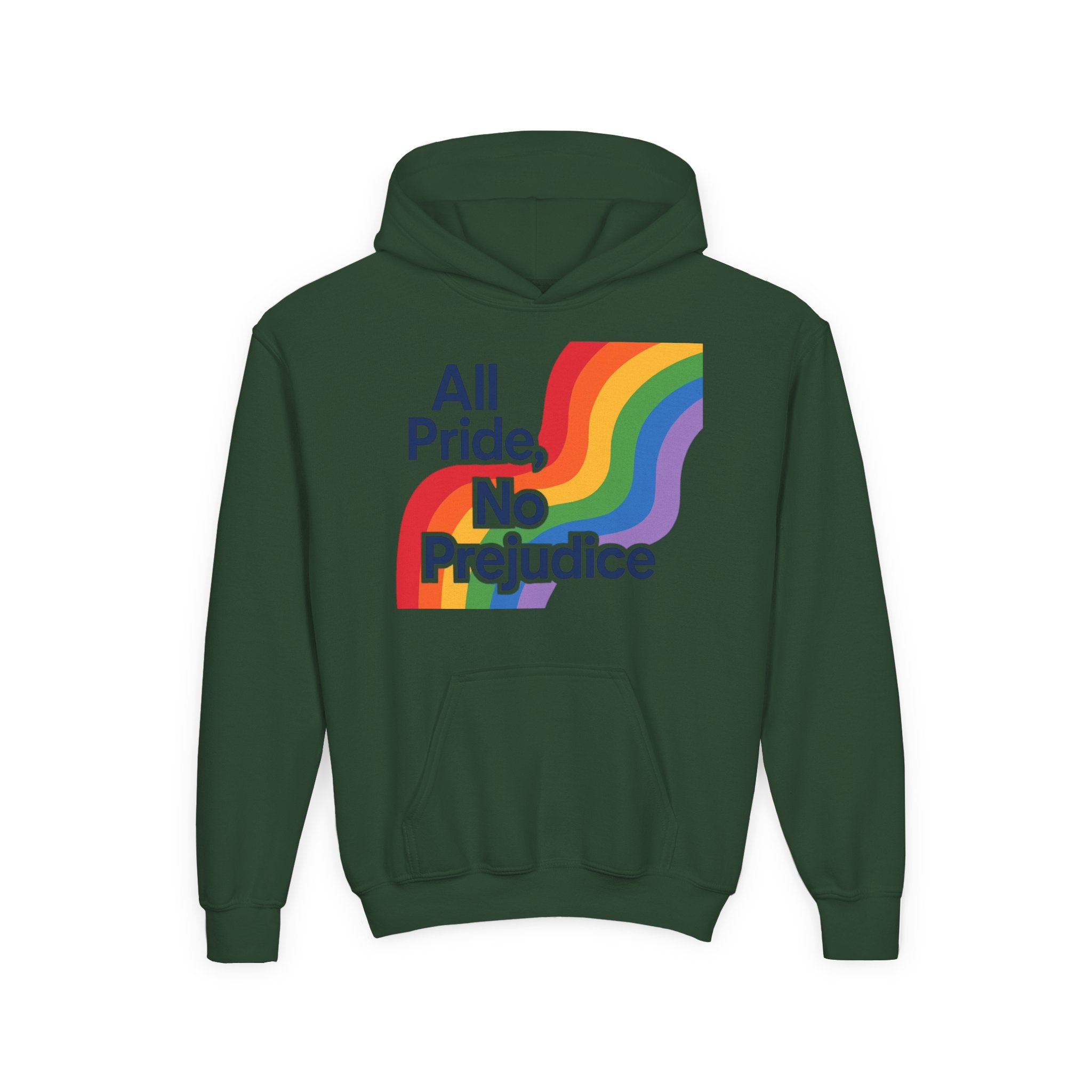 Pride-Themed Youth Hoodie - All Pride, No Prejudice, LGBTQIA+ Apparel, Comfortable Sweatshirt, Gift for Pride Day, Inclusive Fashion, [...]