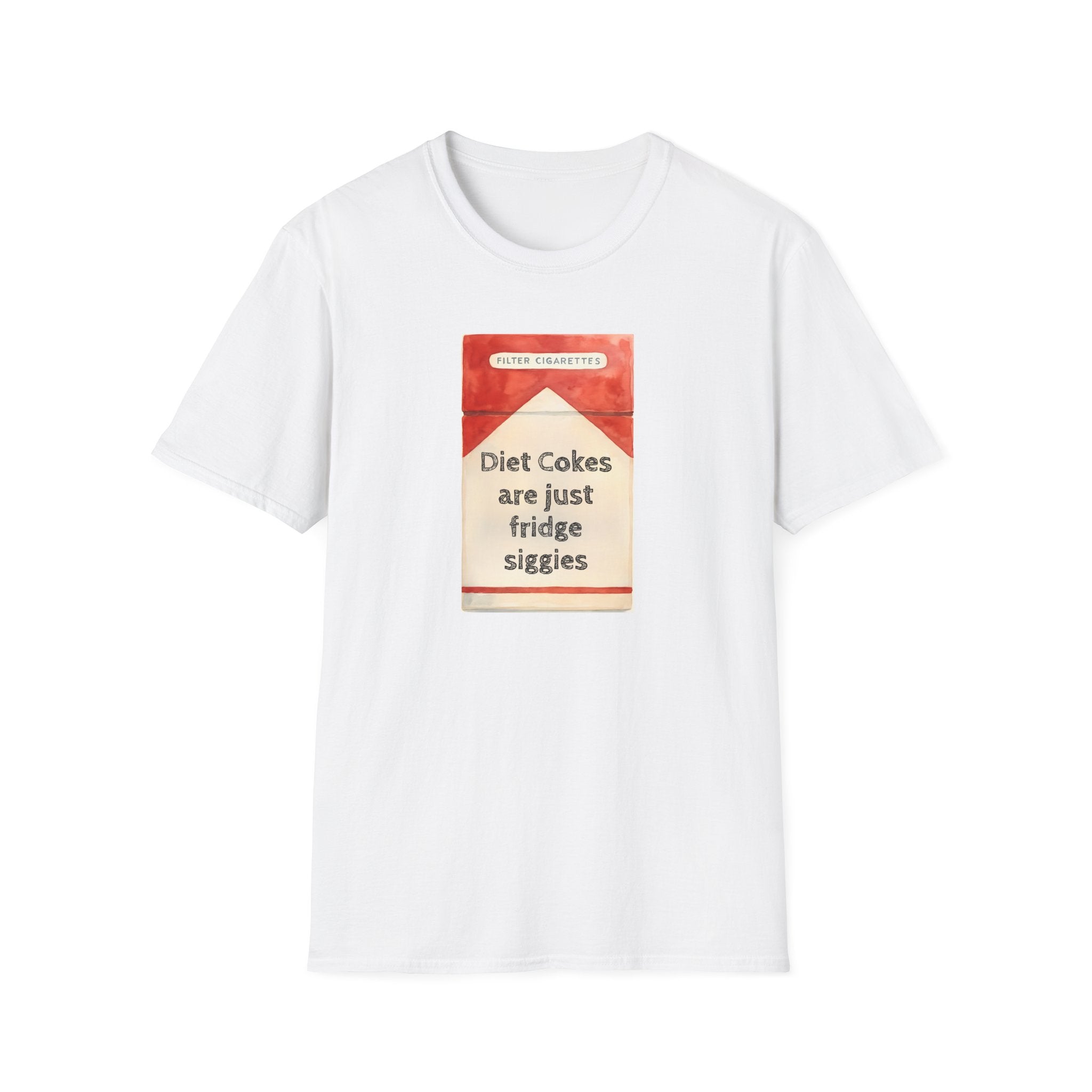 Retro Cool Diet Cola Unisex Softstyle T-Shirt, Fridge Siggies Smokers Gift Tee, Vintage Soda Pop Shirt smoker gift reds