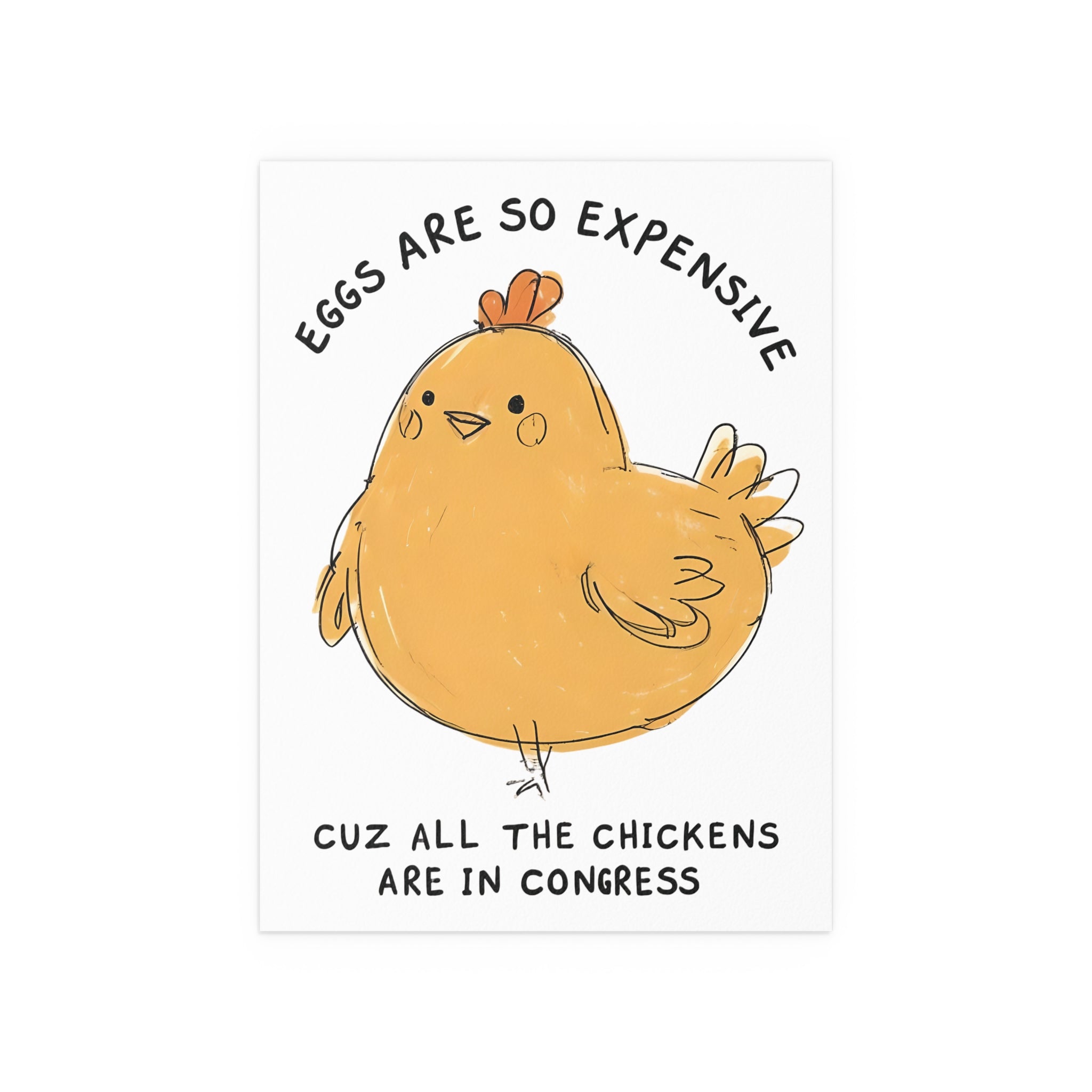 Eggs are Expensive Protest Sign Print, Wall Art, Home Decor, Funny Poster Gift, Indoor Outdoor Art Silk Poster, anti Trump