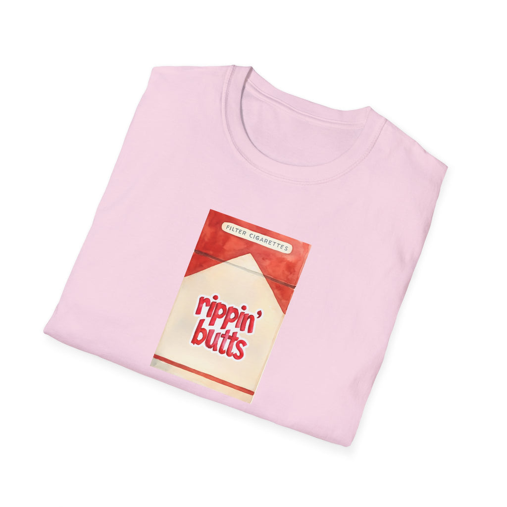 Rippin Butts Smoker Unisex Tee, Funny Smoking Shirt, Cool Tobacco Lover Gift, Hipster Smokers Top, Vintage Tobacco Tshirt, Sarcastic