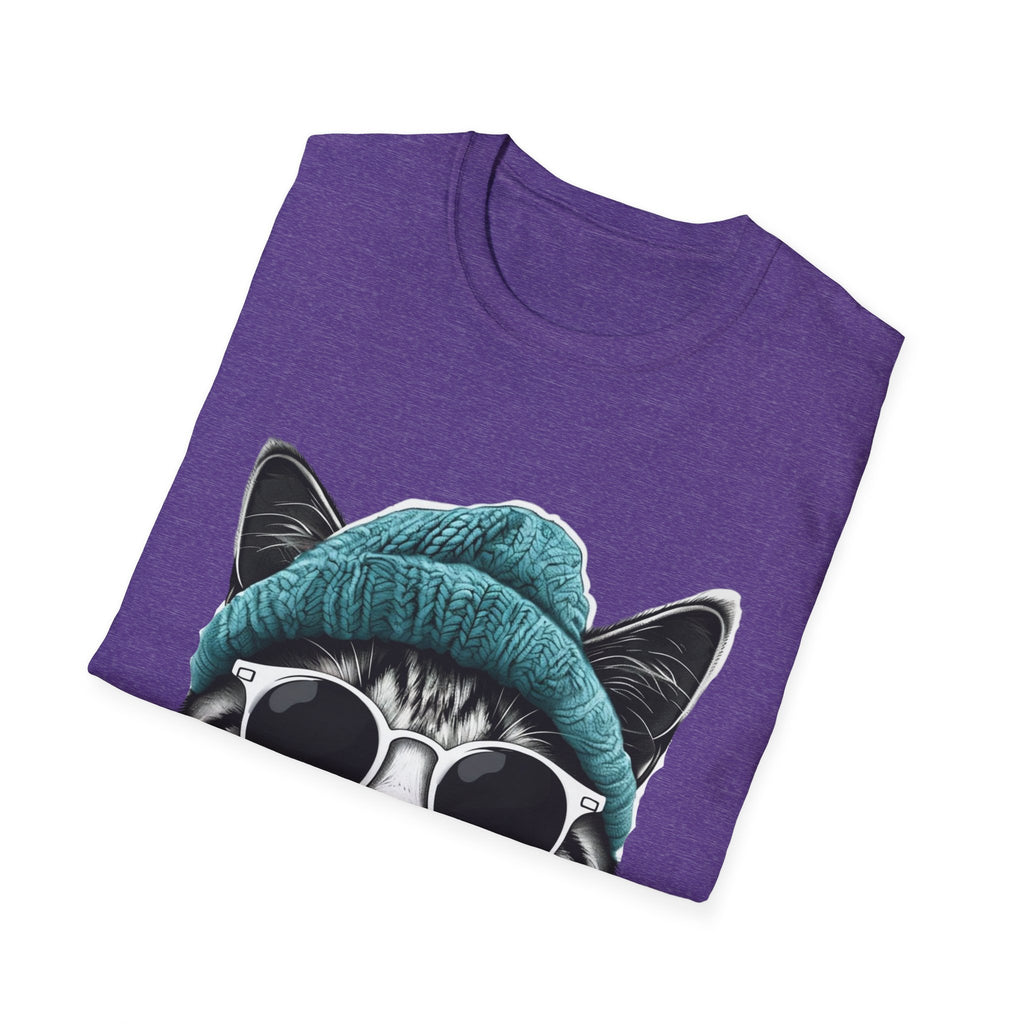Cool cat with a Knit Cap Cat lovers gift unisex tshirt