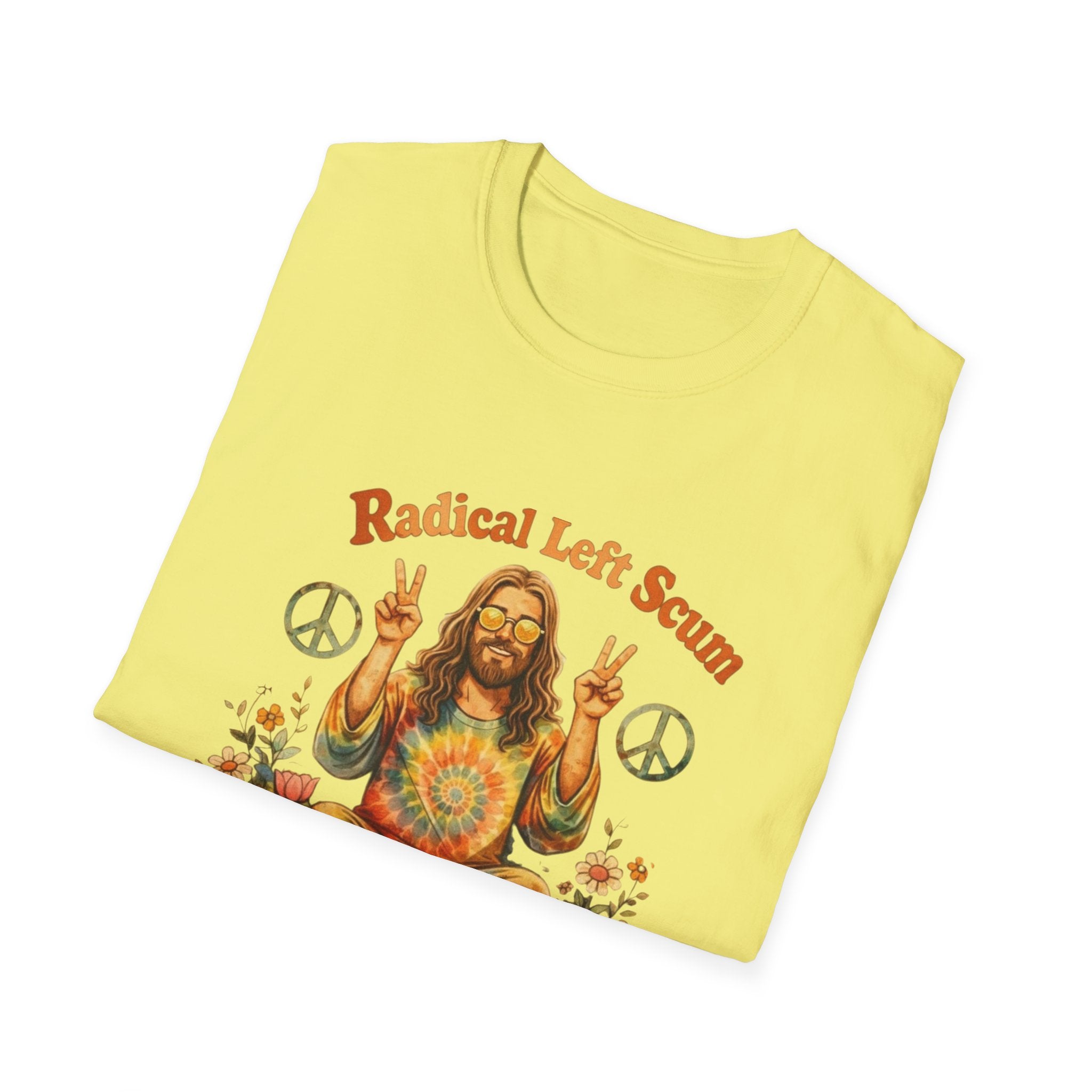 Radical Left Scum Hippie Peace Meditation T-Shirt
