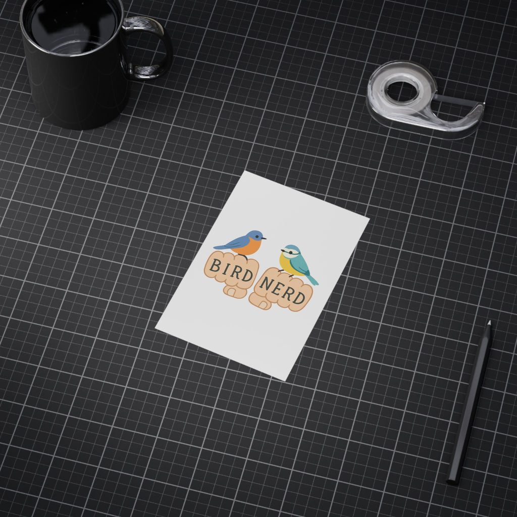 Bird Nerd Unframed Prints, Nature Lover Artwork, Bird Decor, Gift for Birdwatchers, Cute Wall Art for Home Birding gift knuckle, tattoos