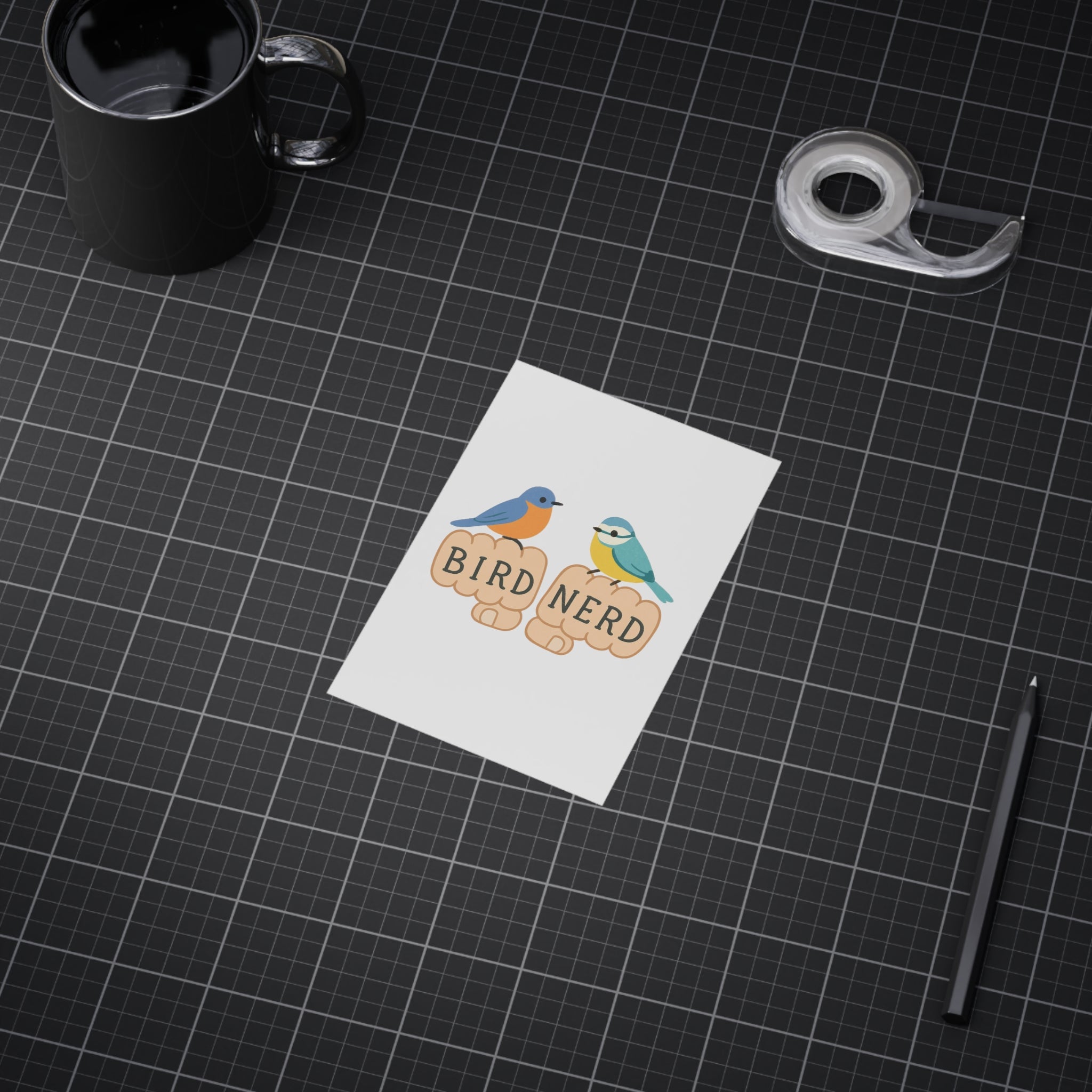 Bird Nerd Unframed Prints, Nature Lover Artwork, Bird Decor, Gift for Birdwatchers, Cute Wall Art for Home Birding gift knuckle, tattoos