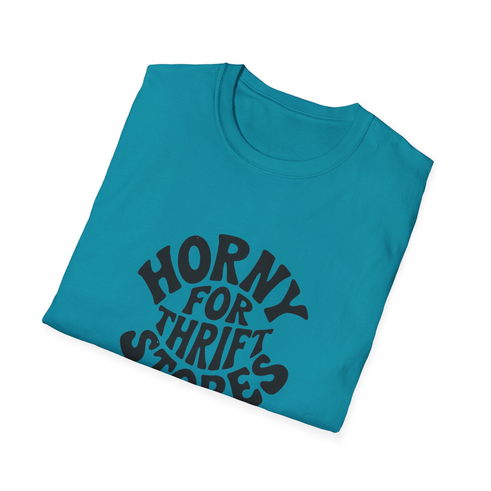 Horny for Thrift Stores T-Shirt — Funny Vintage Thrift Shopper Graphic Tee