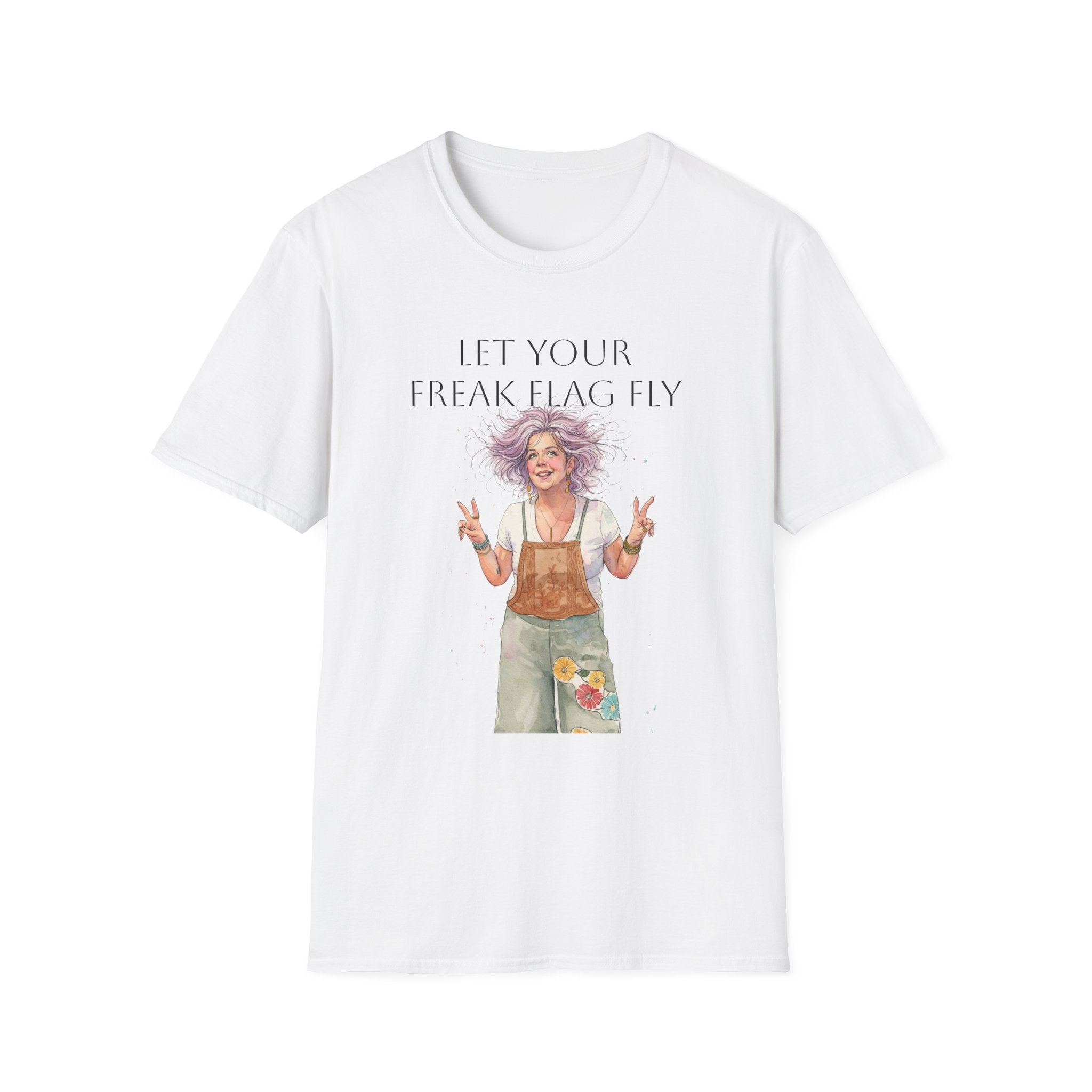 T‑Shirt — "Let Your Freak Flag Fly" Boho Artist Graphic Tee