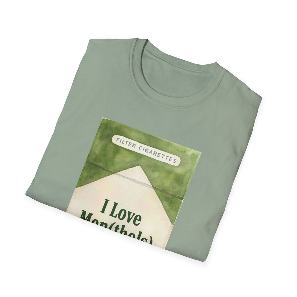I Love Men(thols) Retro Cigarette Pack Graphic T-Shirt