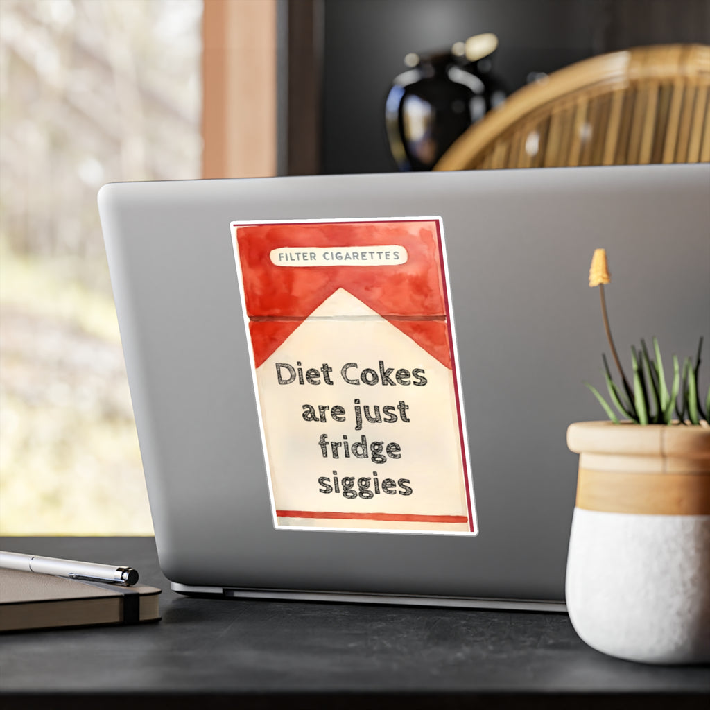Vinyl Decal Stickers - Diet Coke Fridge Siggies, Laptop Decals, Water Bottle Decor, Car Window Stickers, Phone Case Accessories